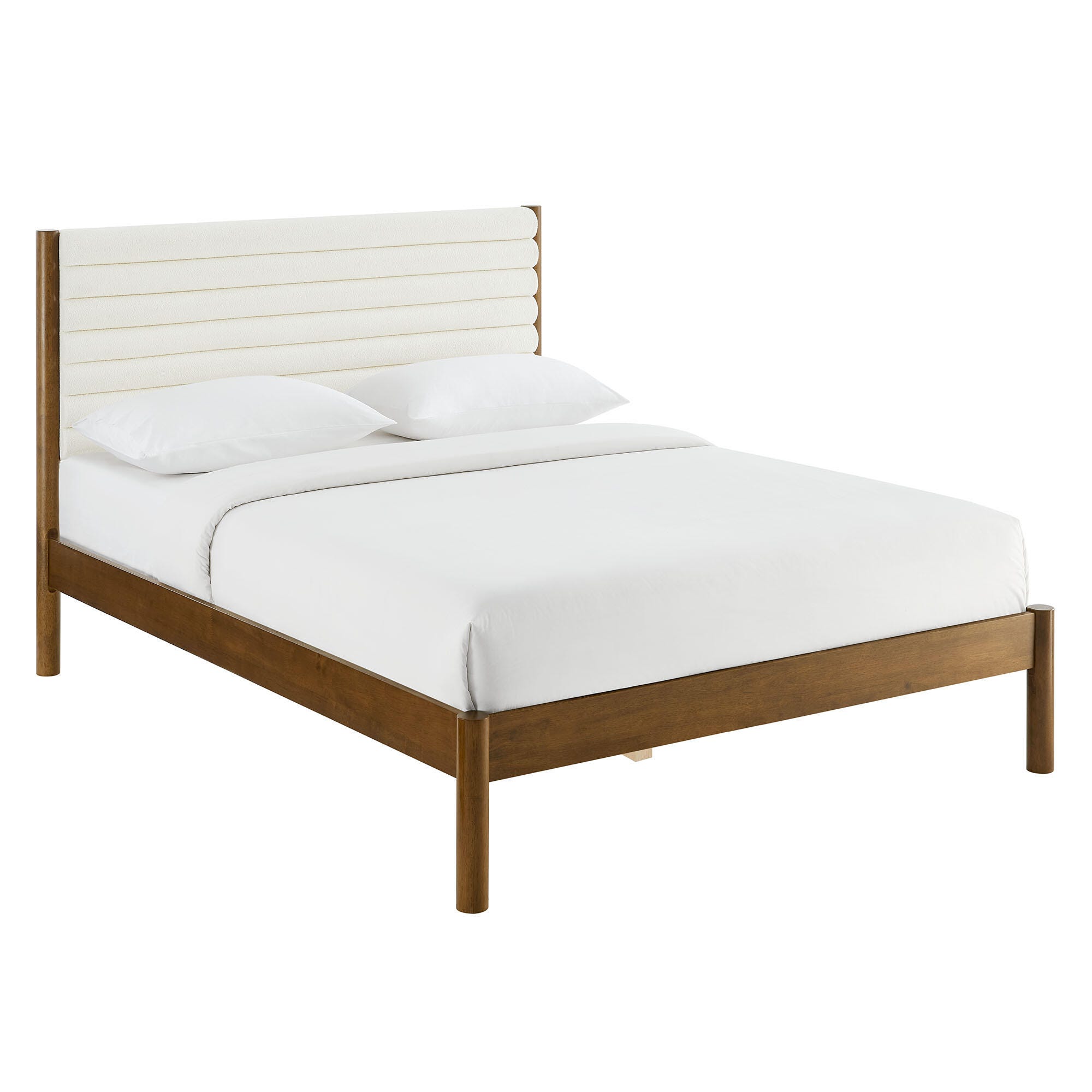 Modway Olea Queen Boucle Channel Tufted Platform Bed