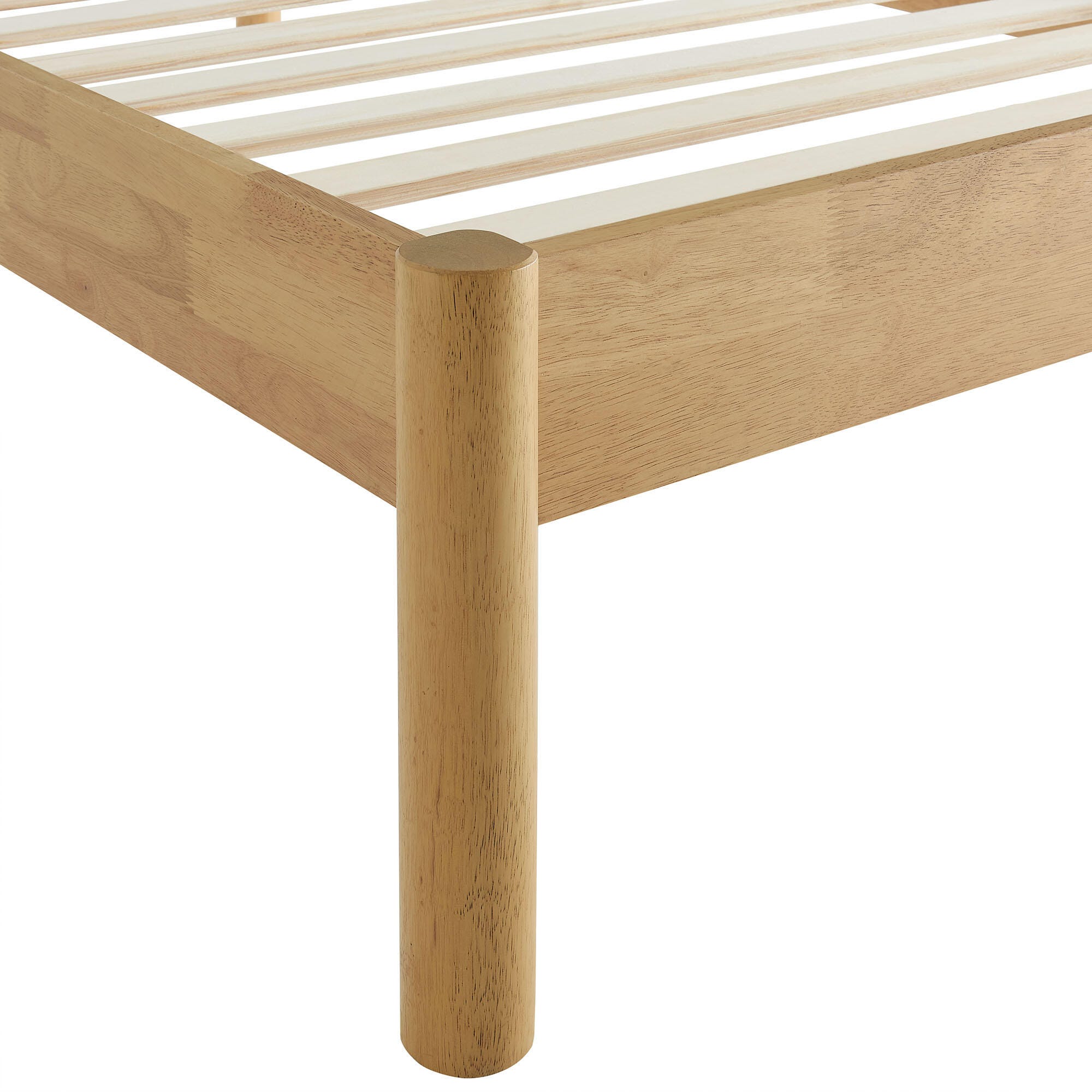Modway Olea Twin Boucle Channel Tufted Platform Bed, Feather Oak, large