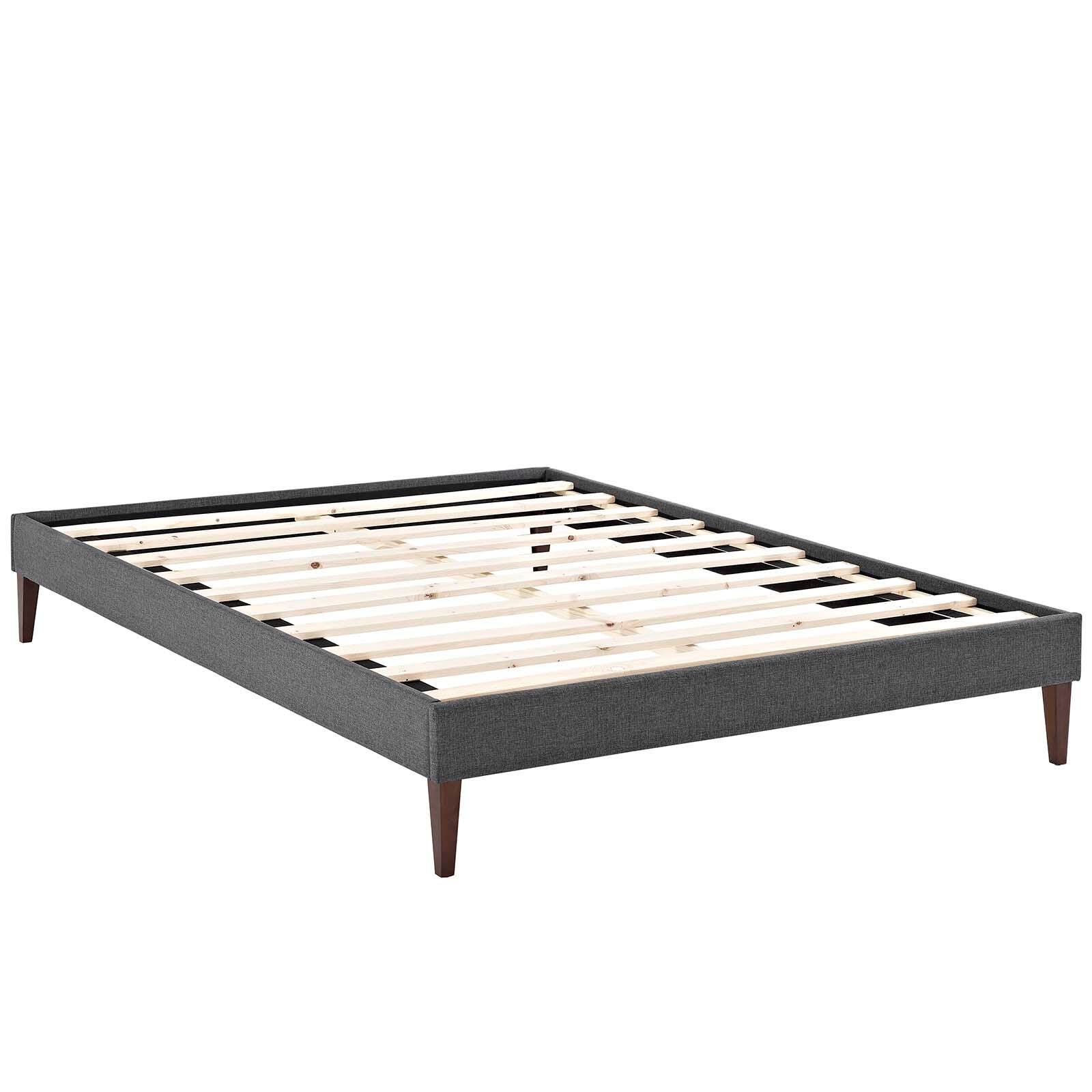 Modway Sharon Full Bed Frame With Squared Tapered Legs, Gray, large