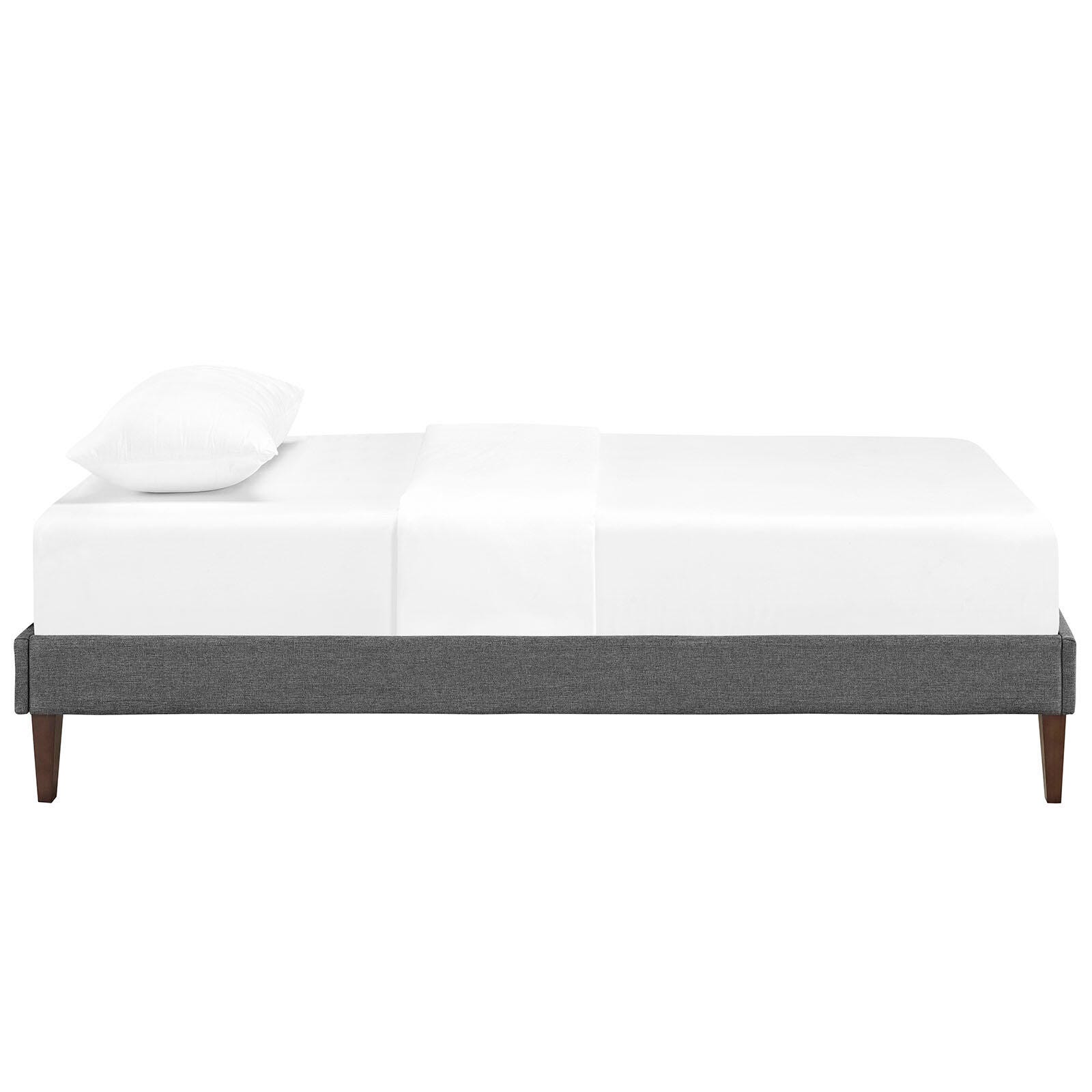 Modway Sharon Twin Bed Frame With Squared Tapered Legs, Gray, large