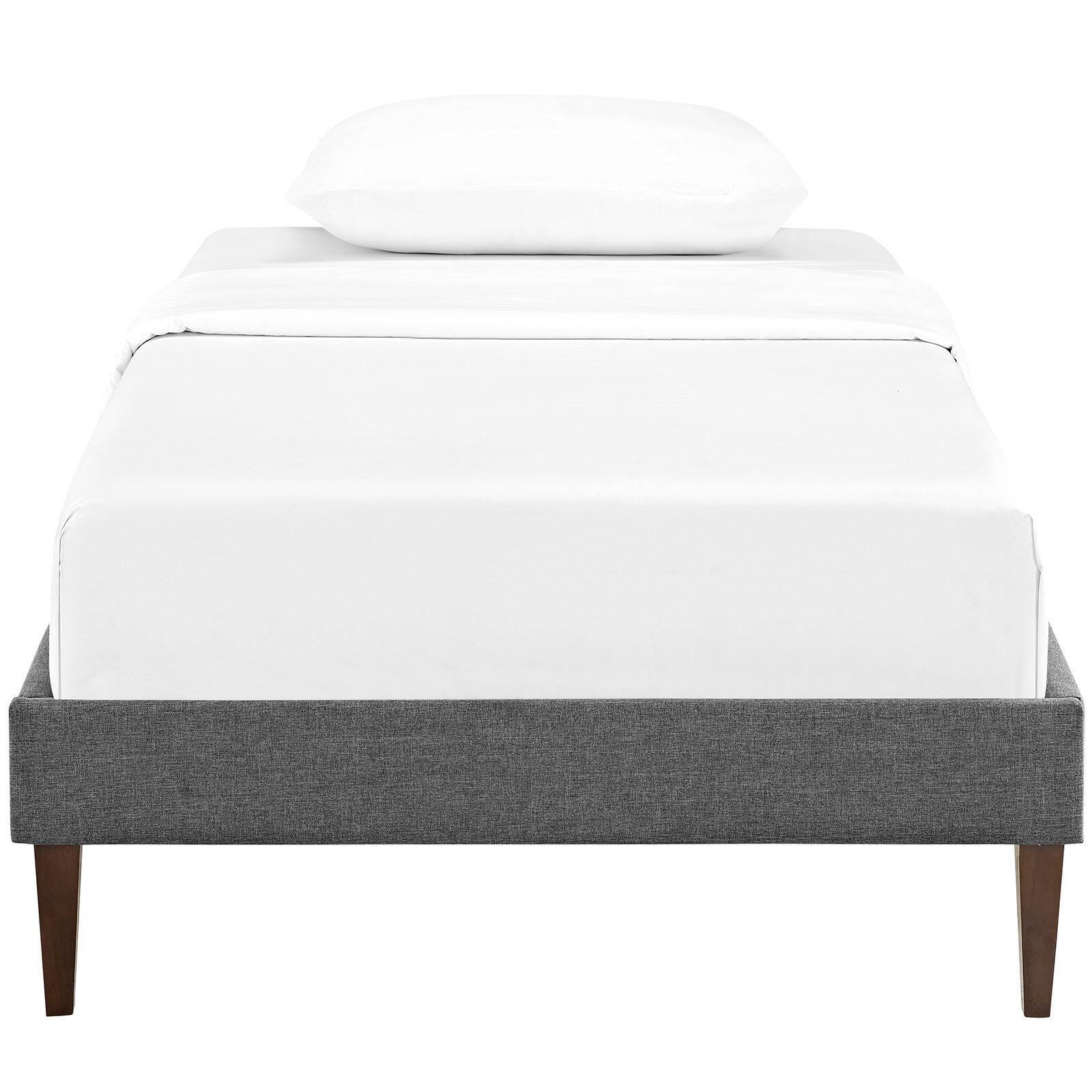Modway Sharon Twin Bed Frame With Squared Tapered Legs, Gray, large