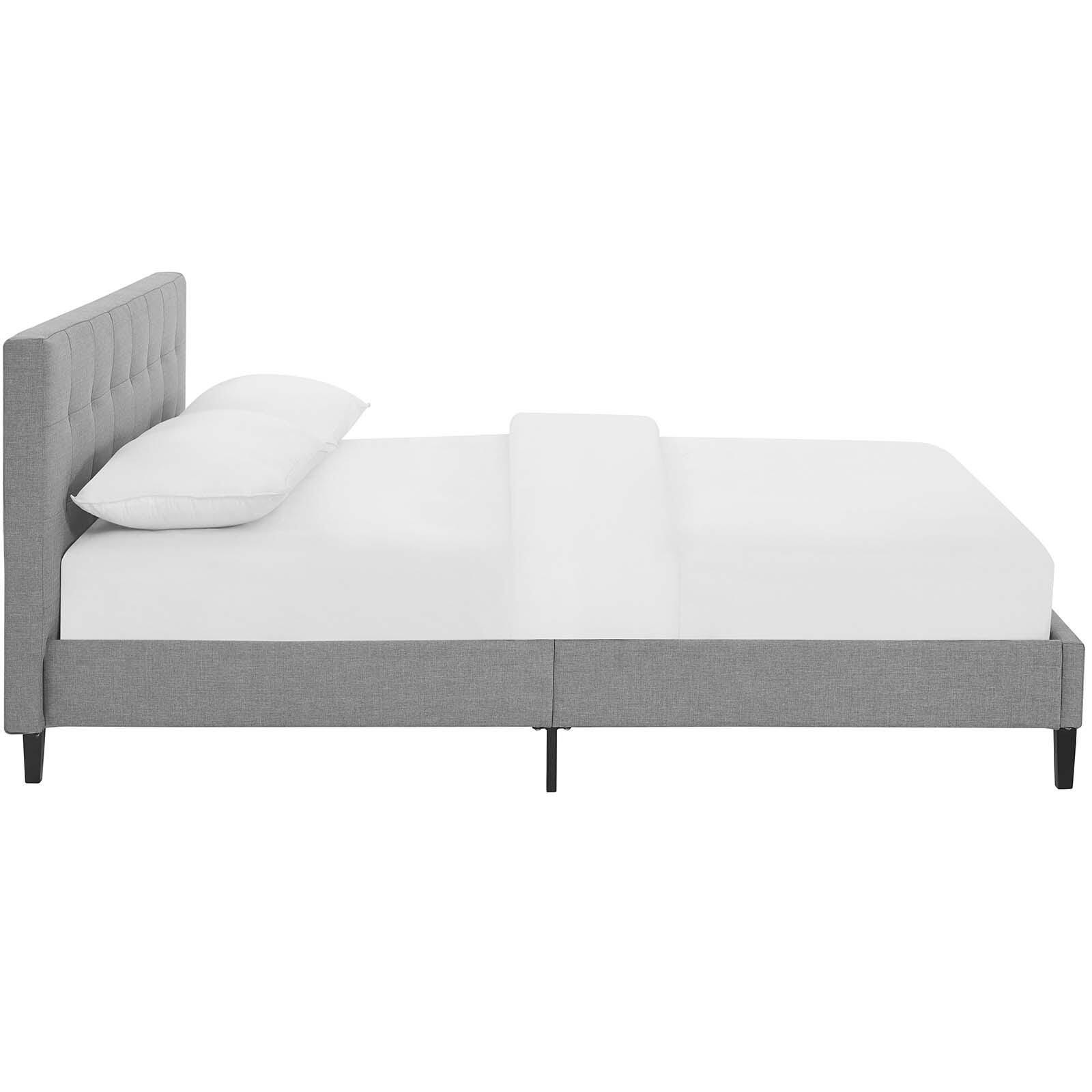 Modway Linnea Full Platform Bed, Light Gray, large