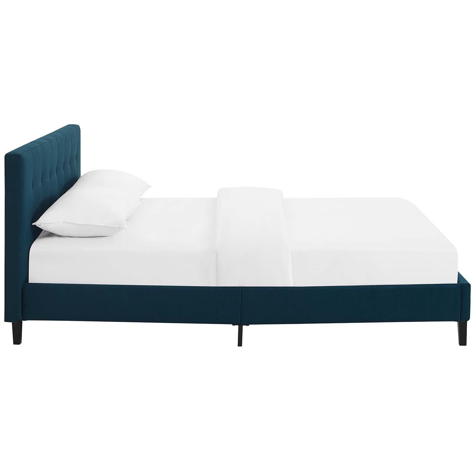 Modway Linnea Full Platform Bed, Azure, large