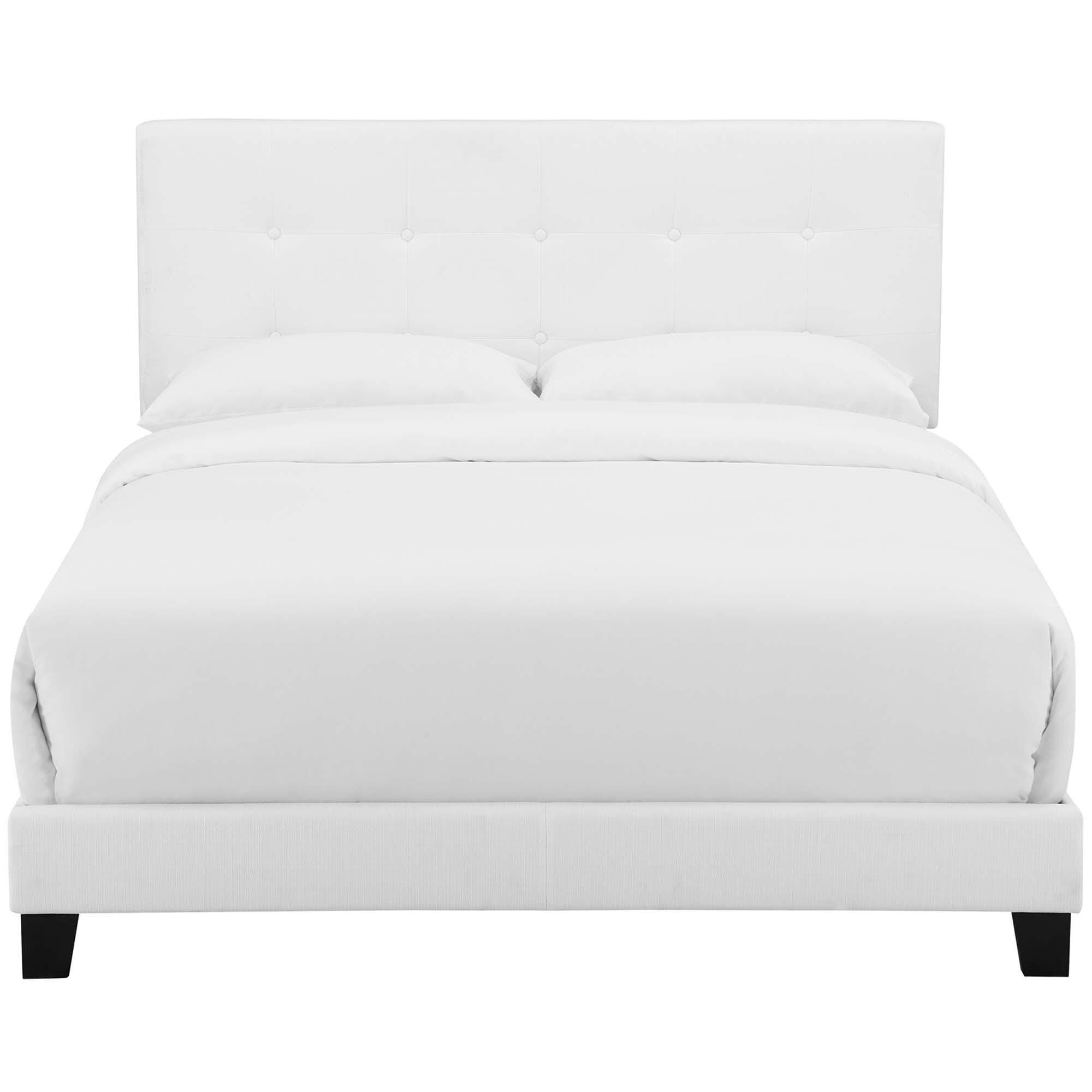 Modway Amira Full Upholstered Bed, White, large