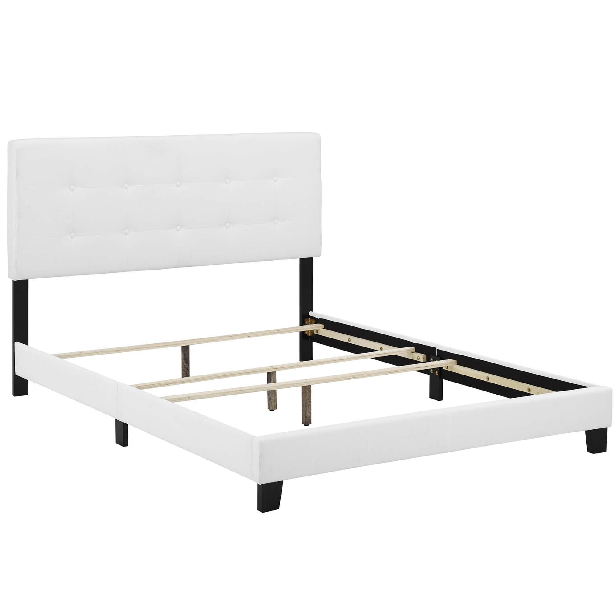 Modway Amira Full Upholstered Bed, White, large