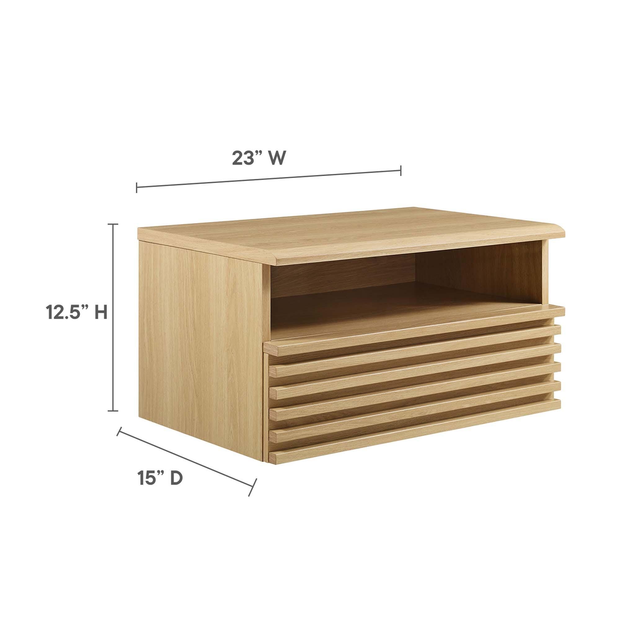 Modway Render 23" Wall Mount Nightstand, , large