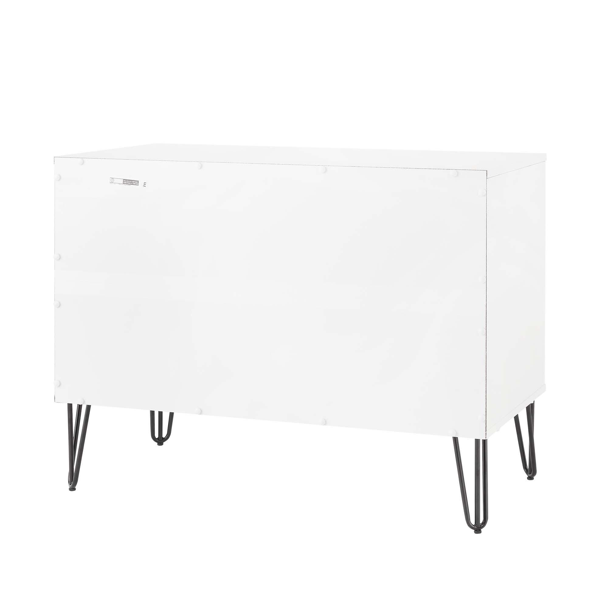 Manhattan Comfort DUMBO 35" 3 Drawer Dresser, White/Gray, large