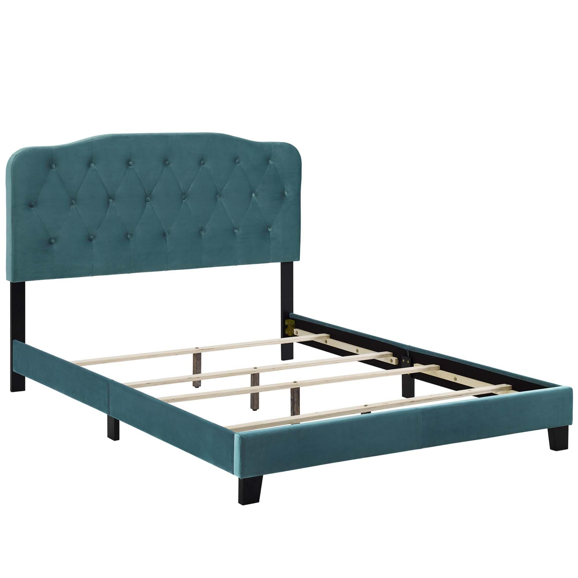 Modway Amelia Full Upholstered Bed, Sea Blue, large