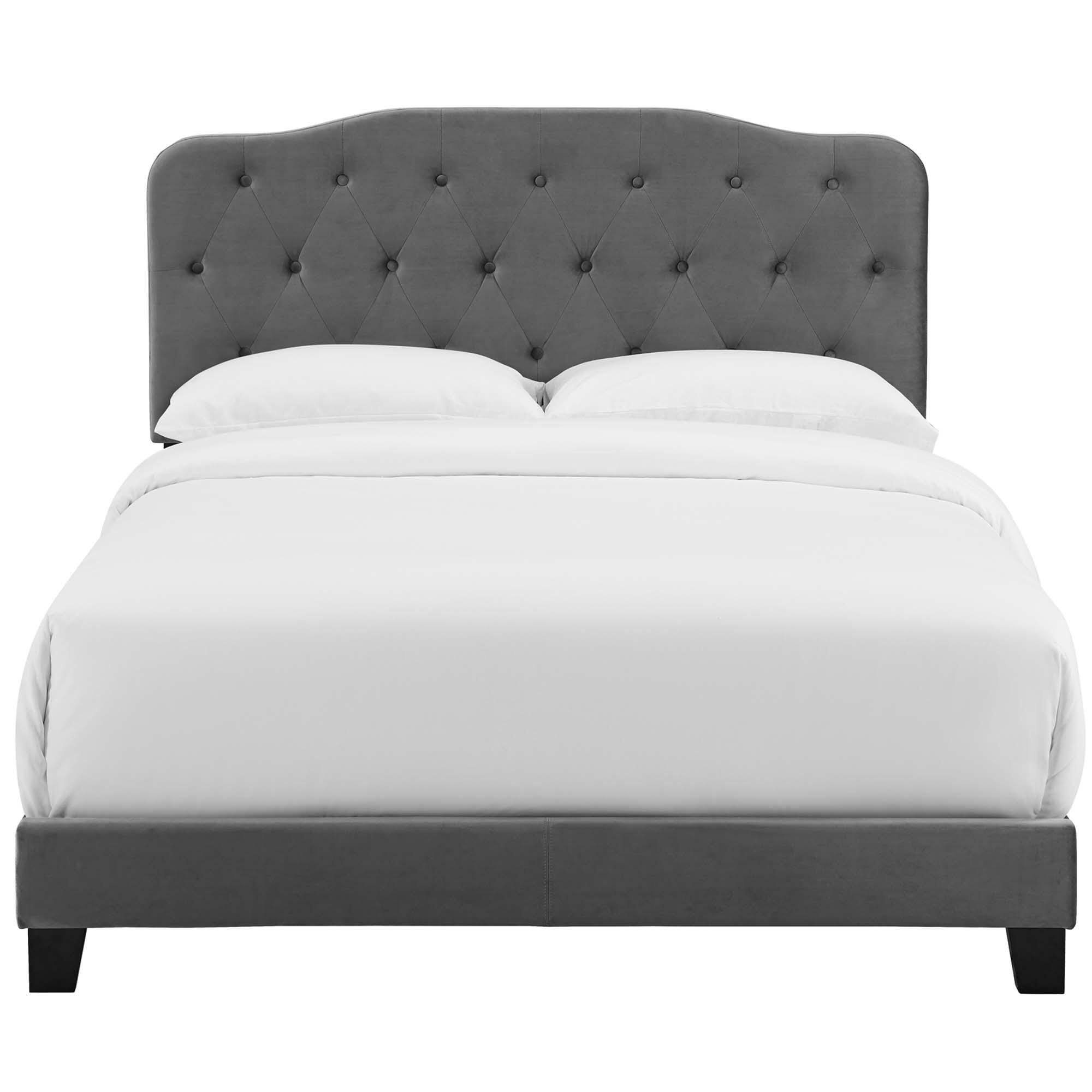 Modway Amelia Full Upholstered Bed, Gray, large