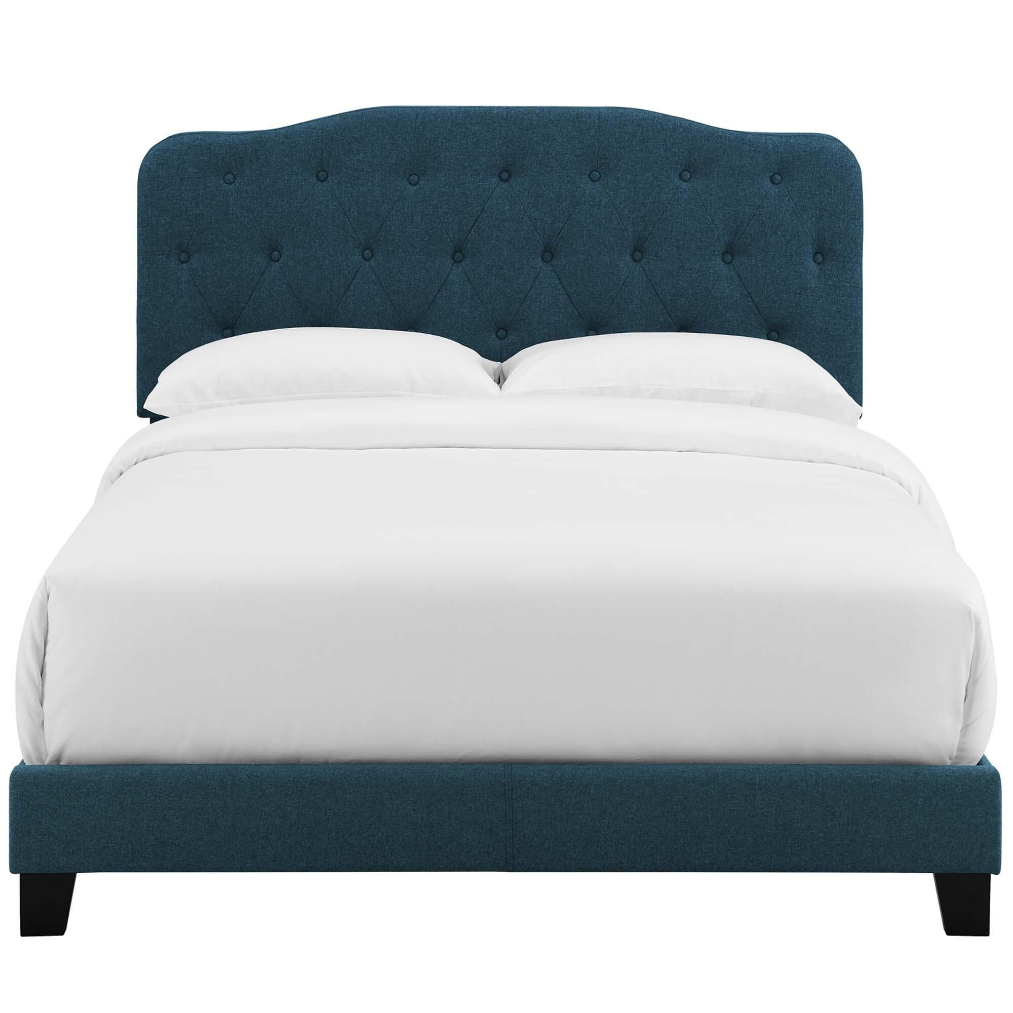 Modway Amelia Full Upholstered Bed, Azure, large