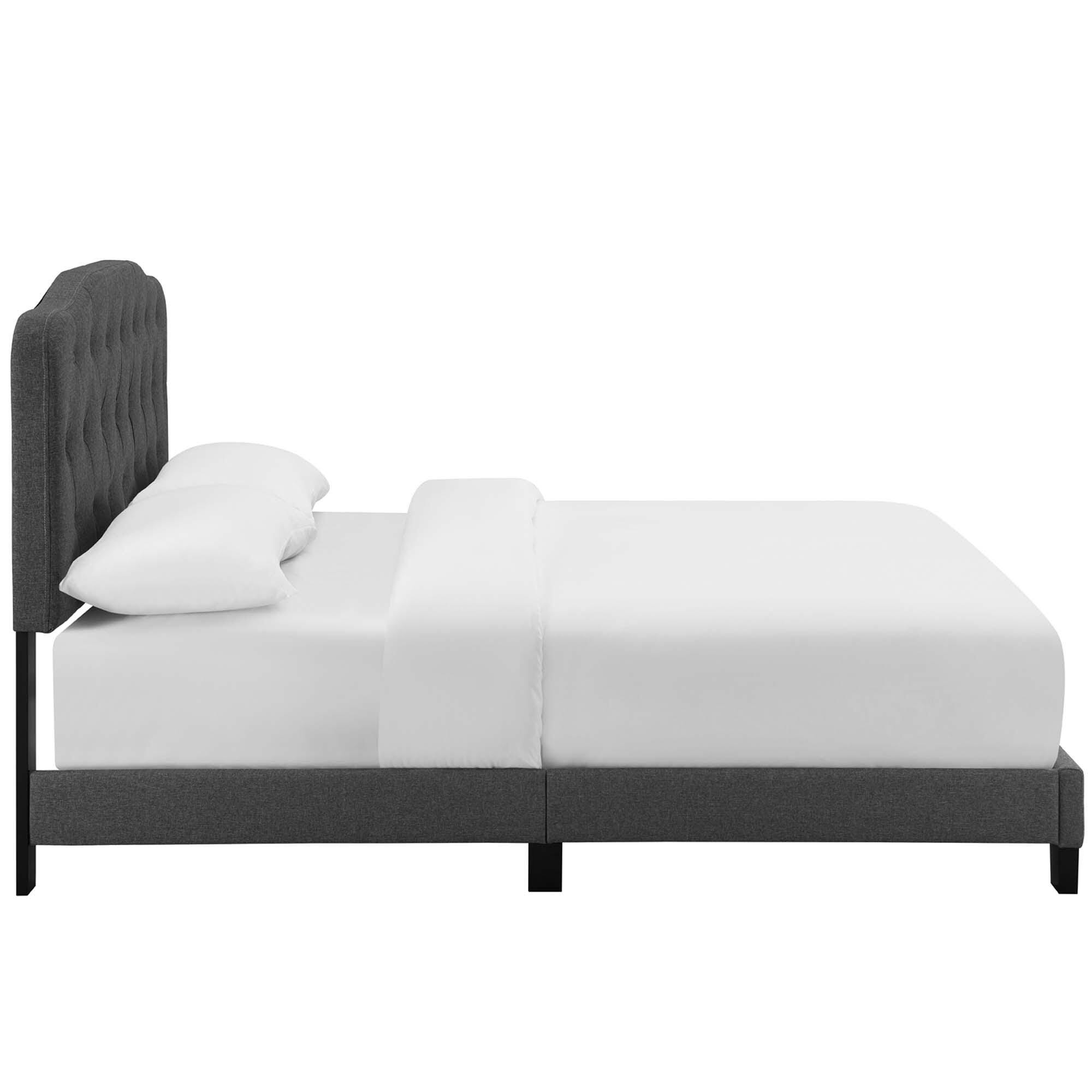 Modway Amelia Full Upholstered Bed, Dark Gray, large
