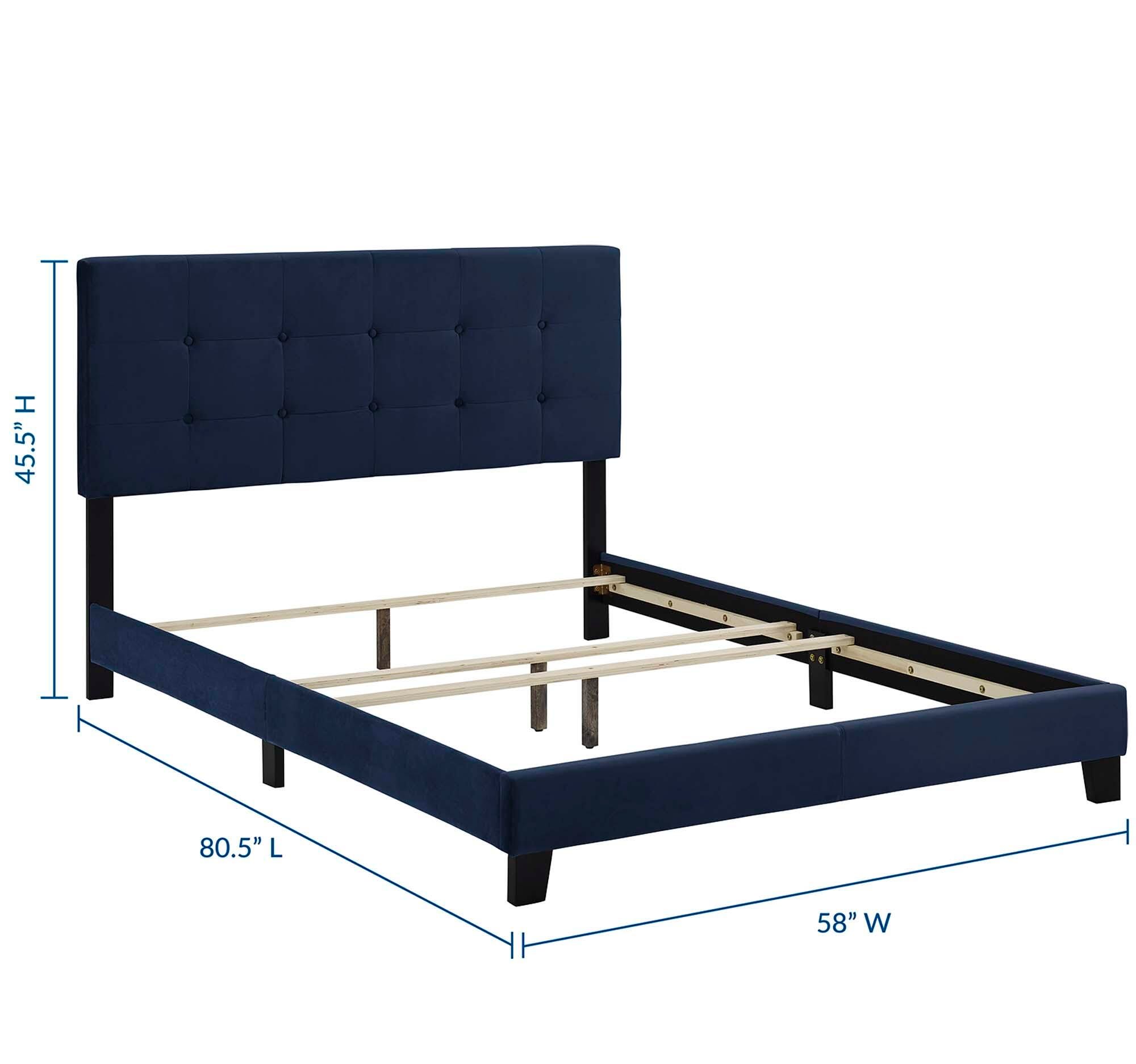 Modway Amira Full Bed, Midnight Blue, large