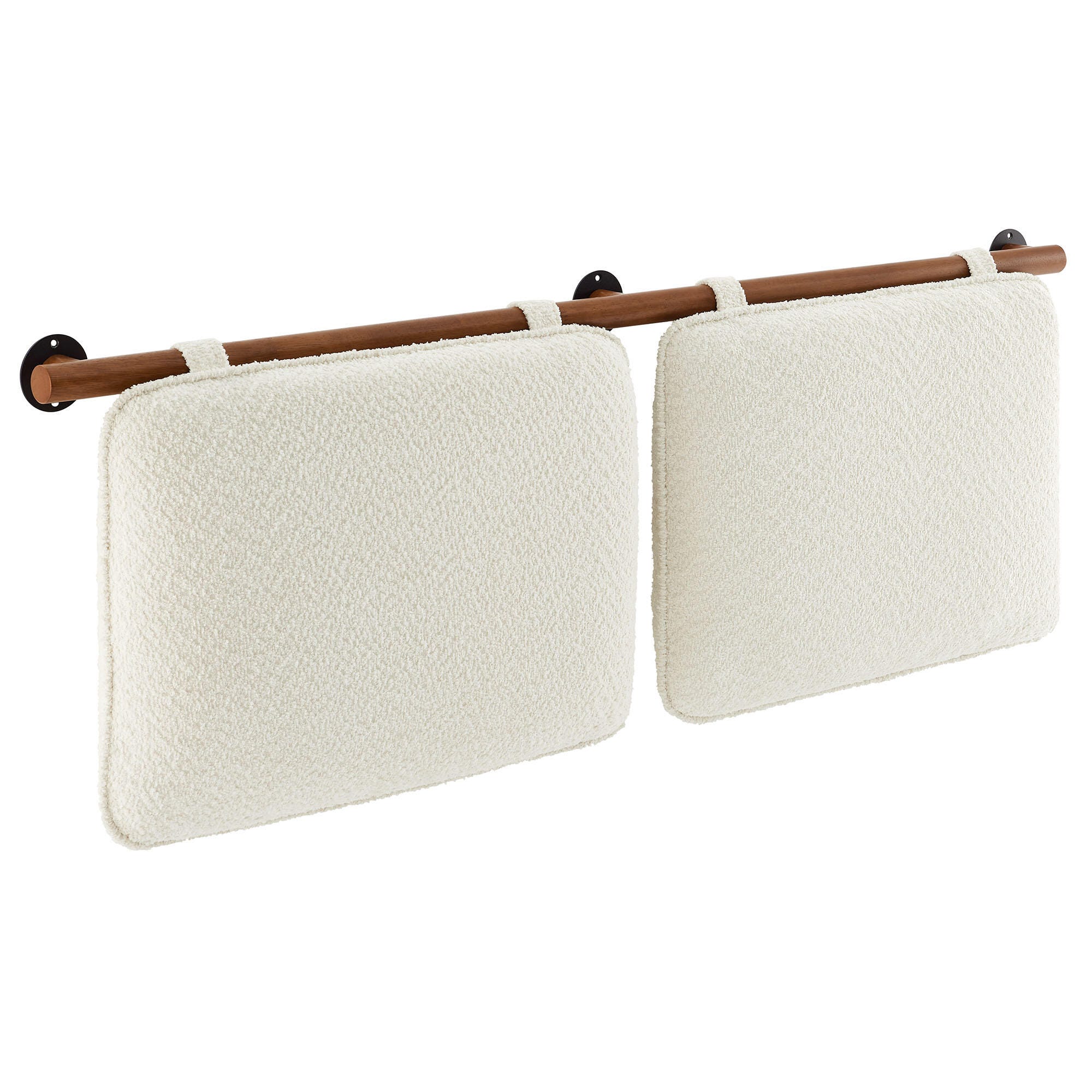 Modway Anela King Upholstered Headboard, Cream/Walnut, large