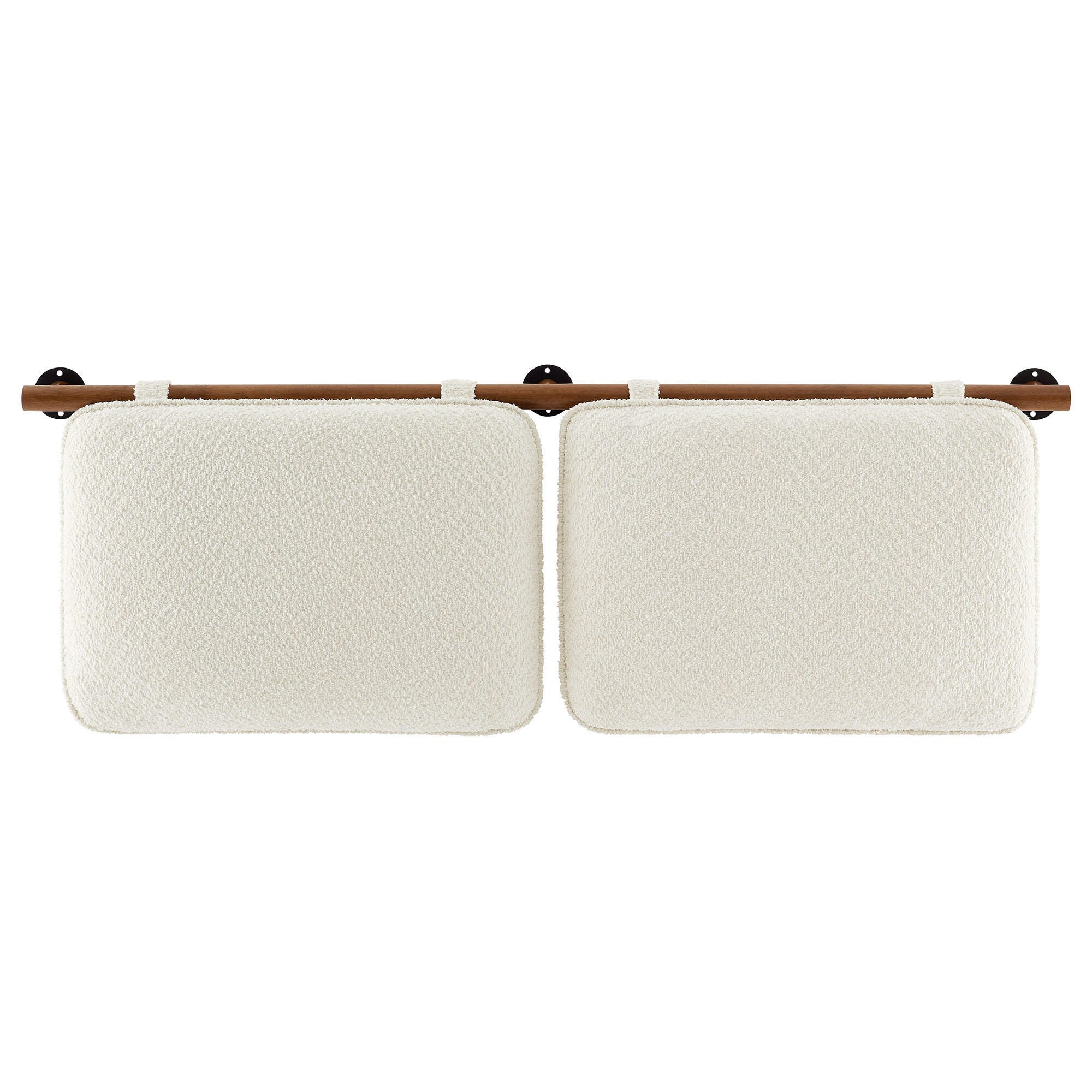 Modway Anela King Upholstered Headboard, Cream/Walnut, large