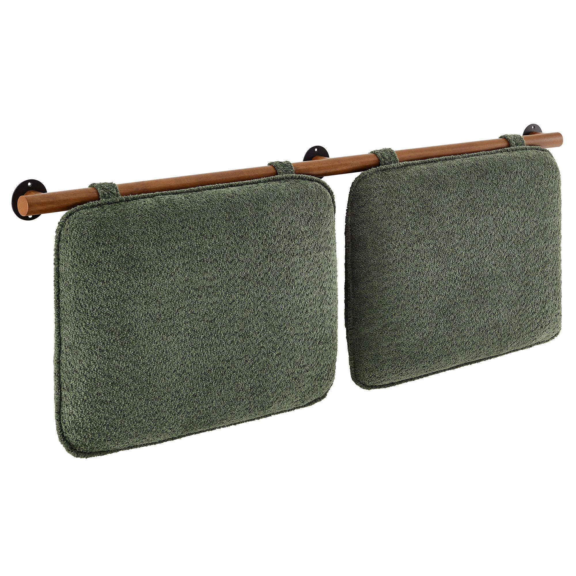 Modway Anela Queen Upholstered Headboard, Sage/Walnut, large