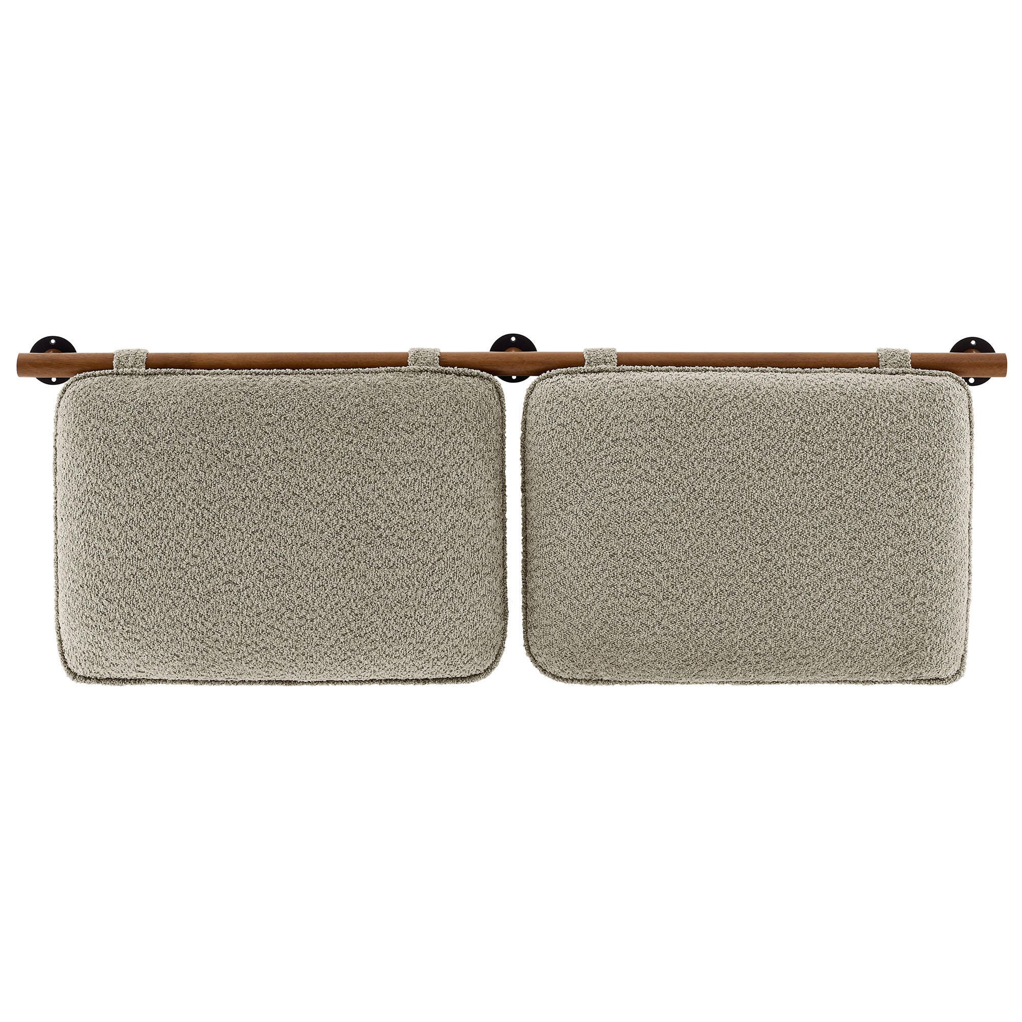 Modway Anela Queen Upholstered Headboard, Oatmeal/Walnut, large