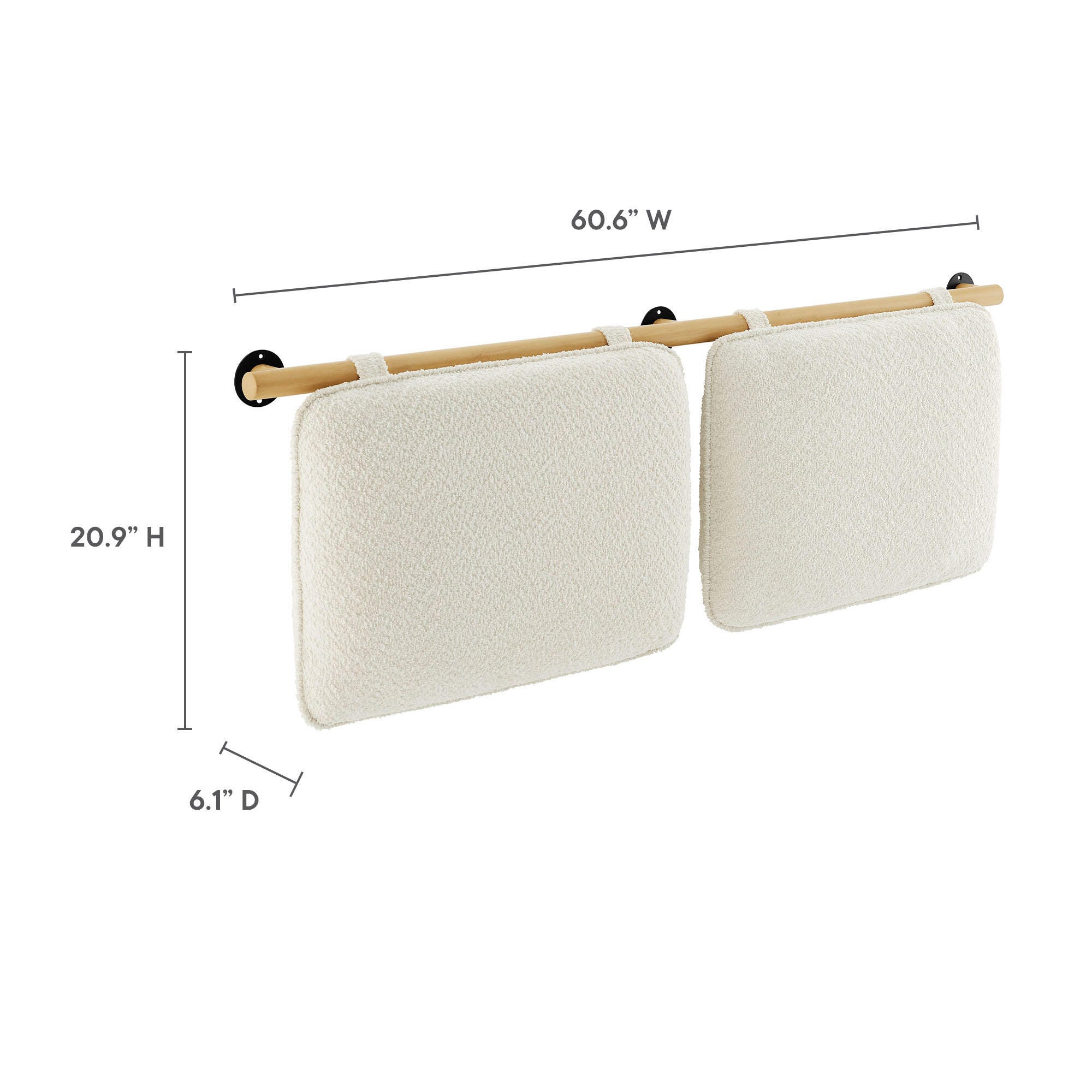 Modway Anela Queen Upholstered Headboard, Cream/Natural, large