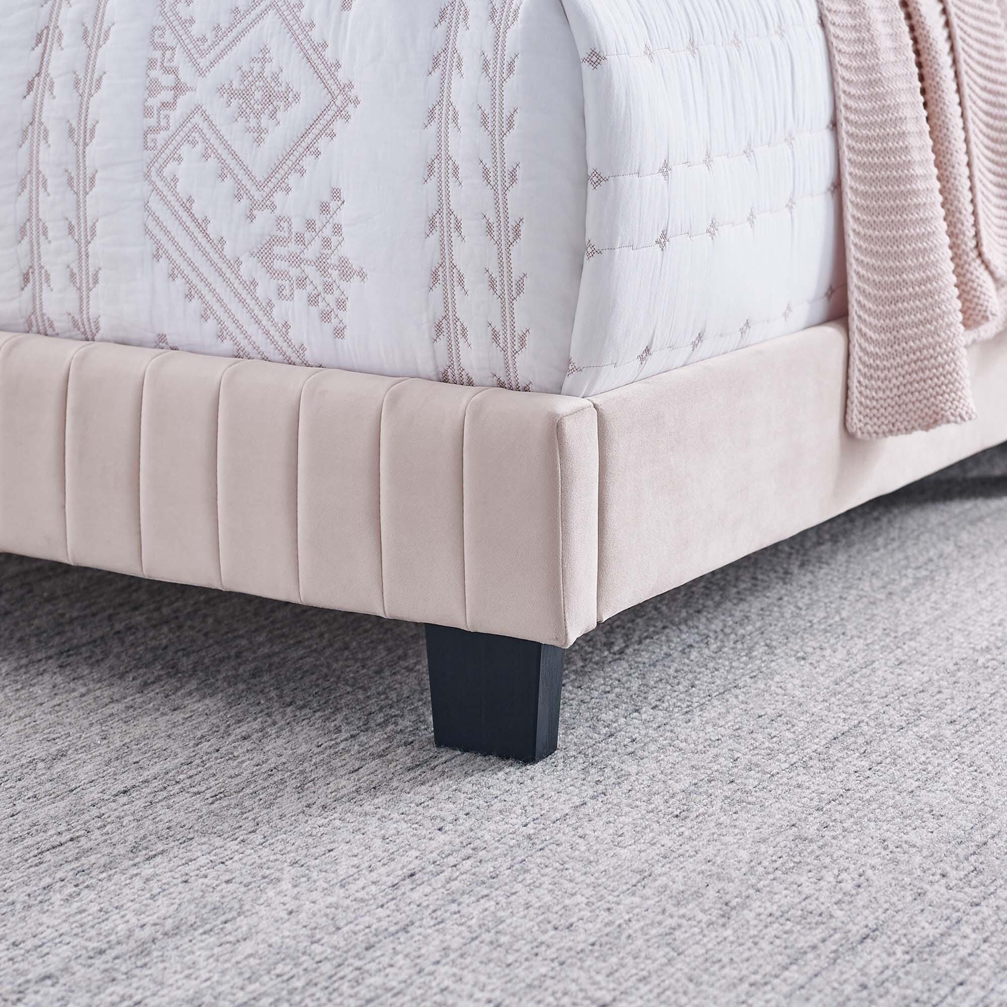 Modway Celine Full Channel Tufted Bed, Pink, large