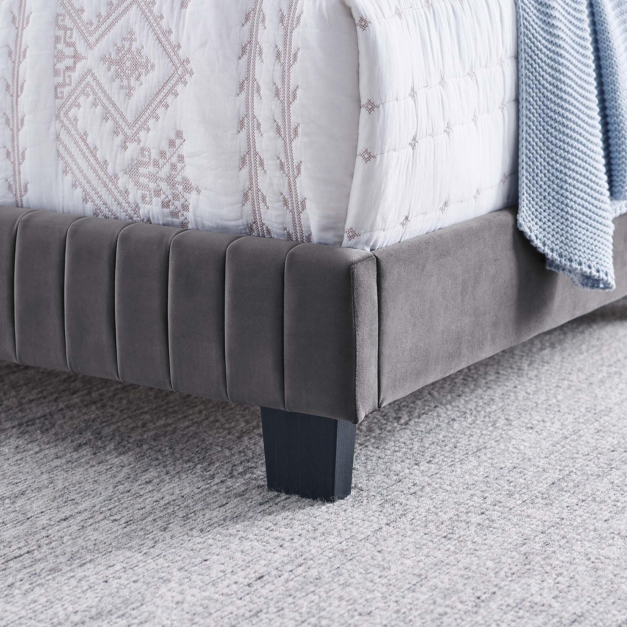 Modway Celine King Channel Tufted Bed, Gray, large