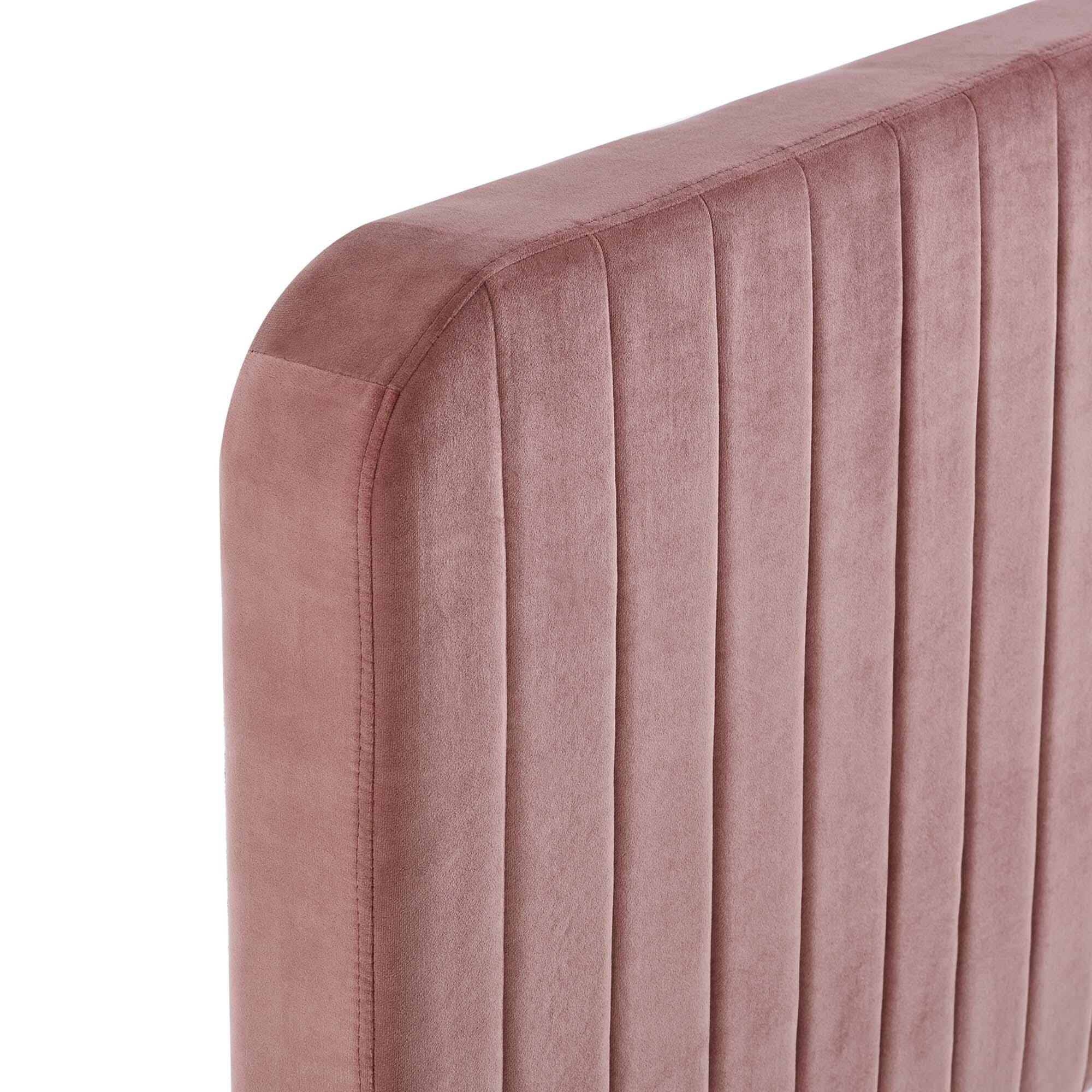 Modway Celine Twin Channel Tufted Bed, Dusty Rose, large