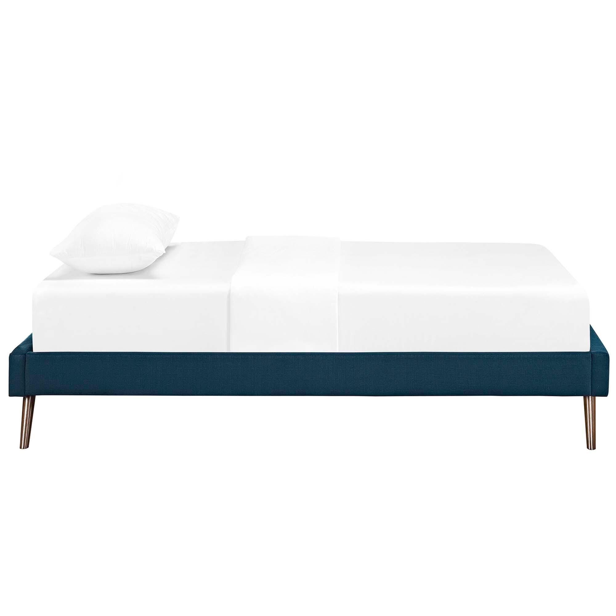 Modway Loryn Twin Bed with Round Splayed Legs, Azure, large