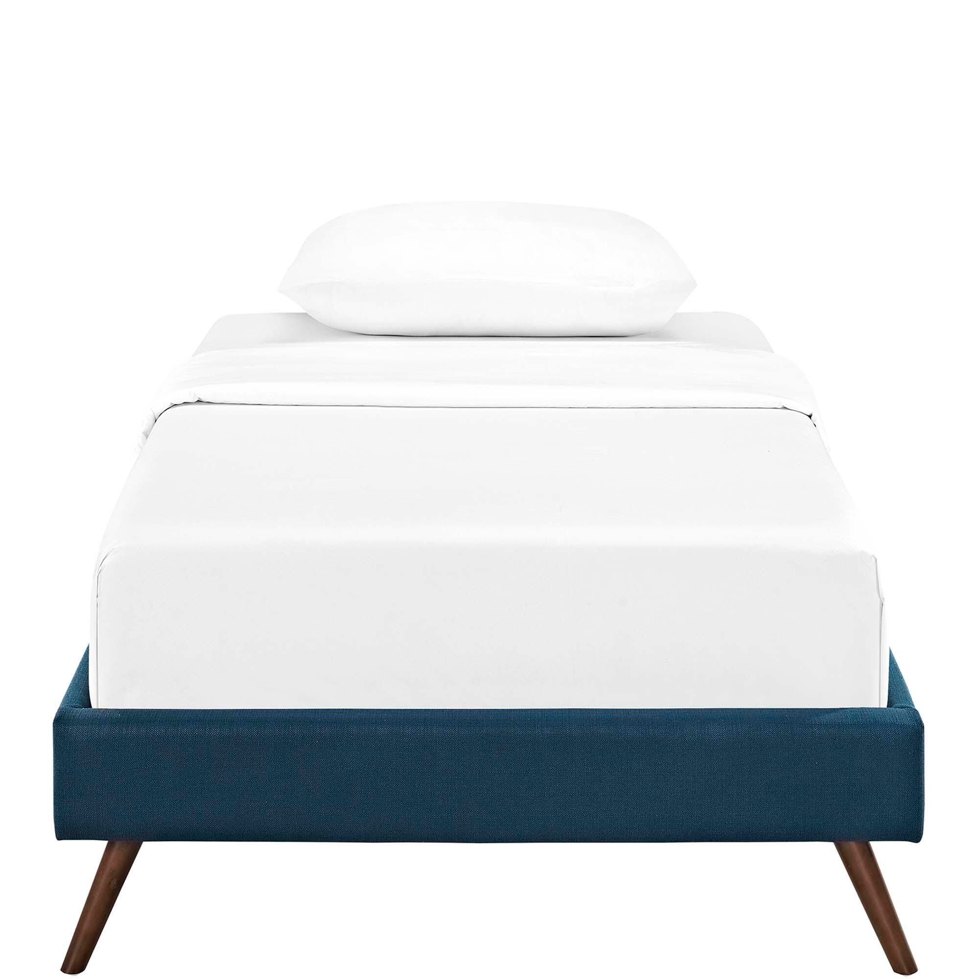 Modway Loryn Twin Bed with Round Splayed Legs, Azure, large