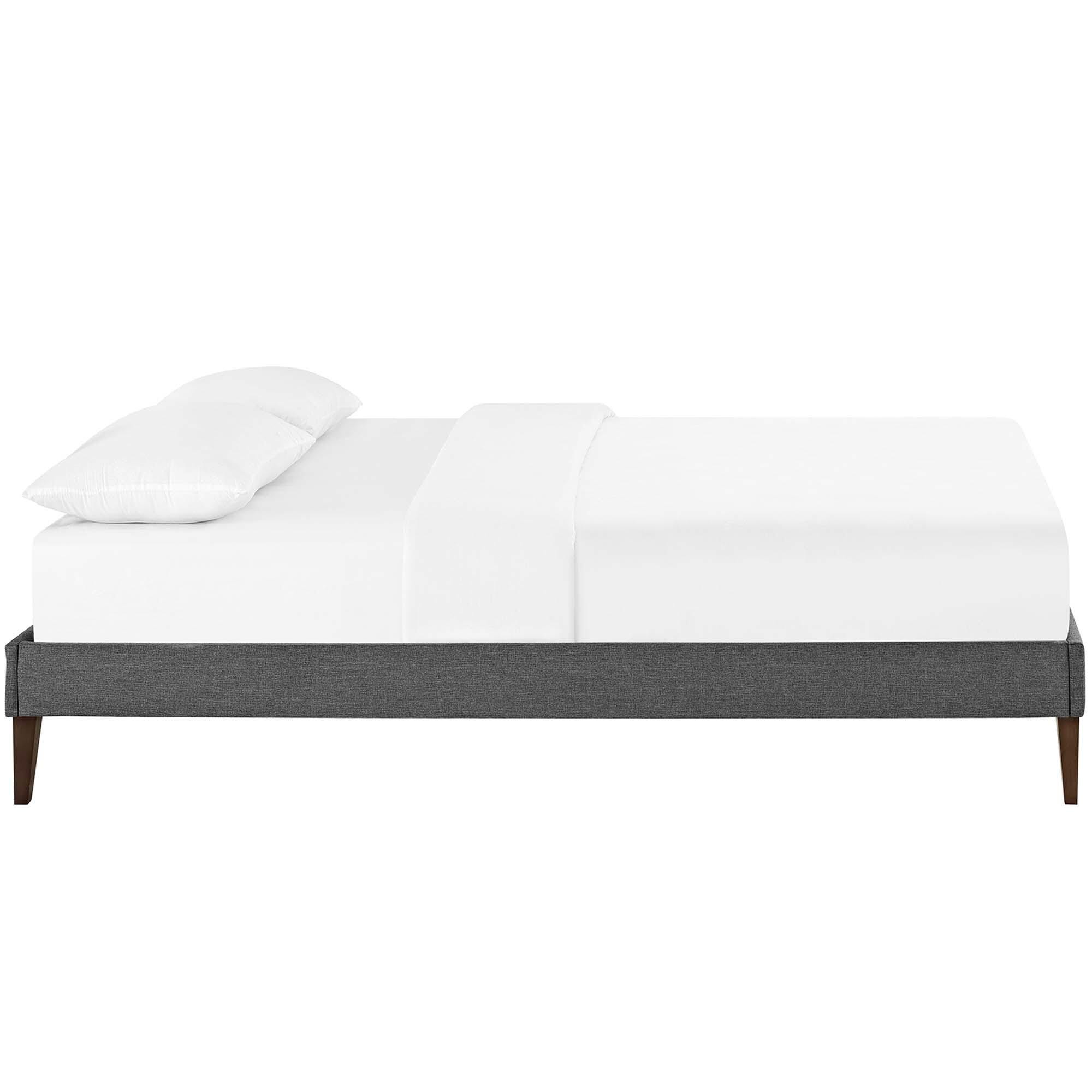 Modway Tessie Full Bed with Squared Tapered Legs, Gray, large
