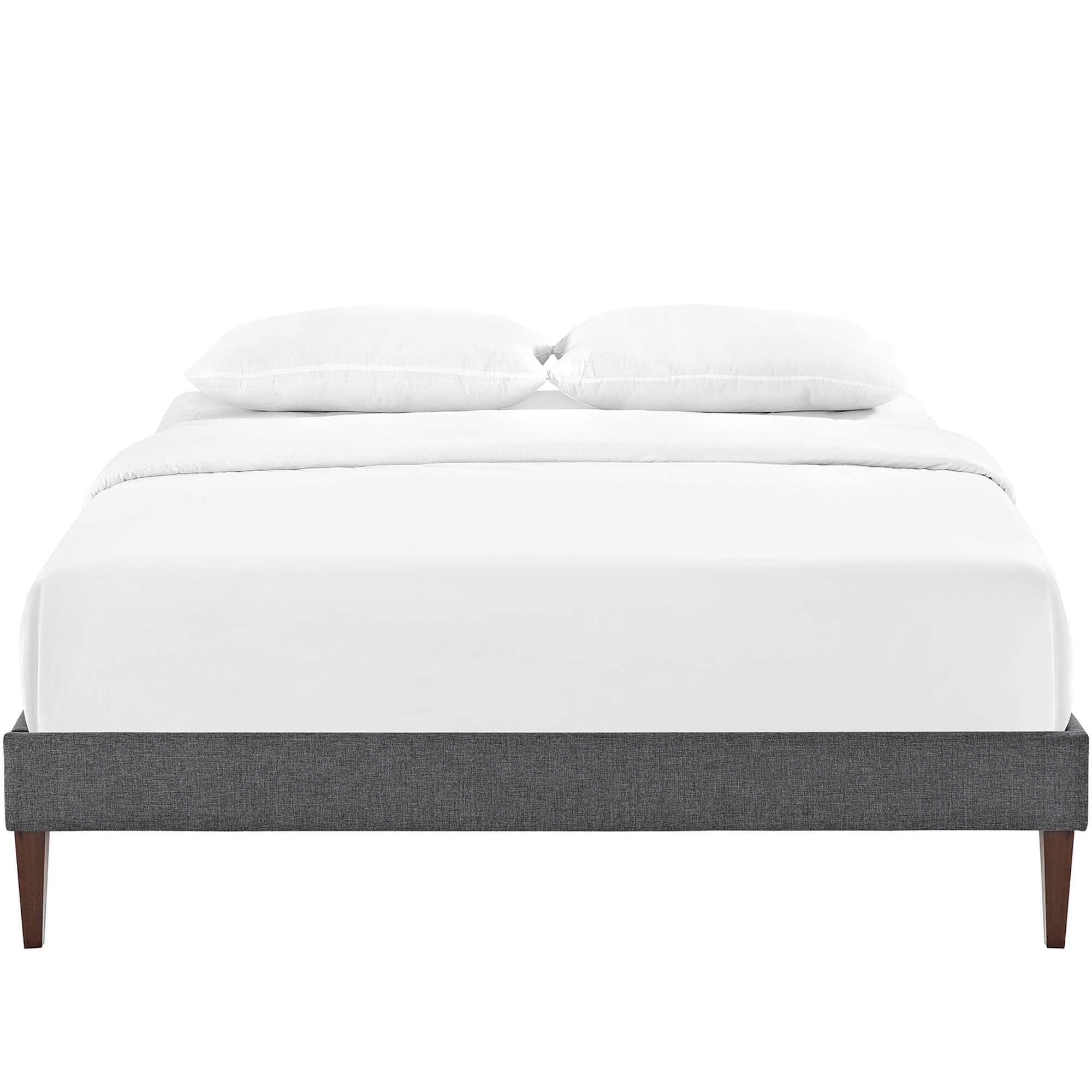 Modway Tessie Full Bed with Squared Tapered Legs, Gray, large