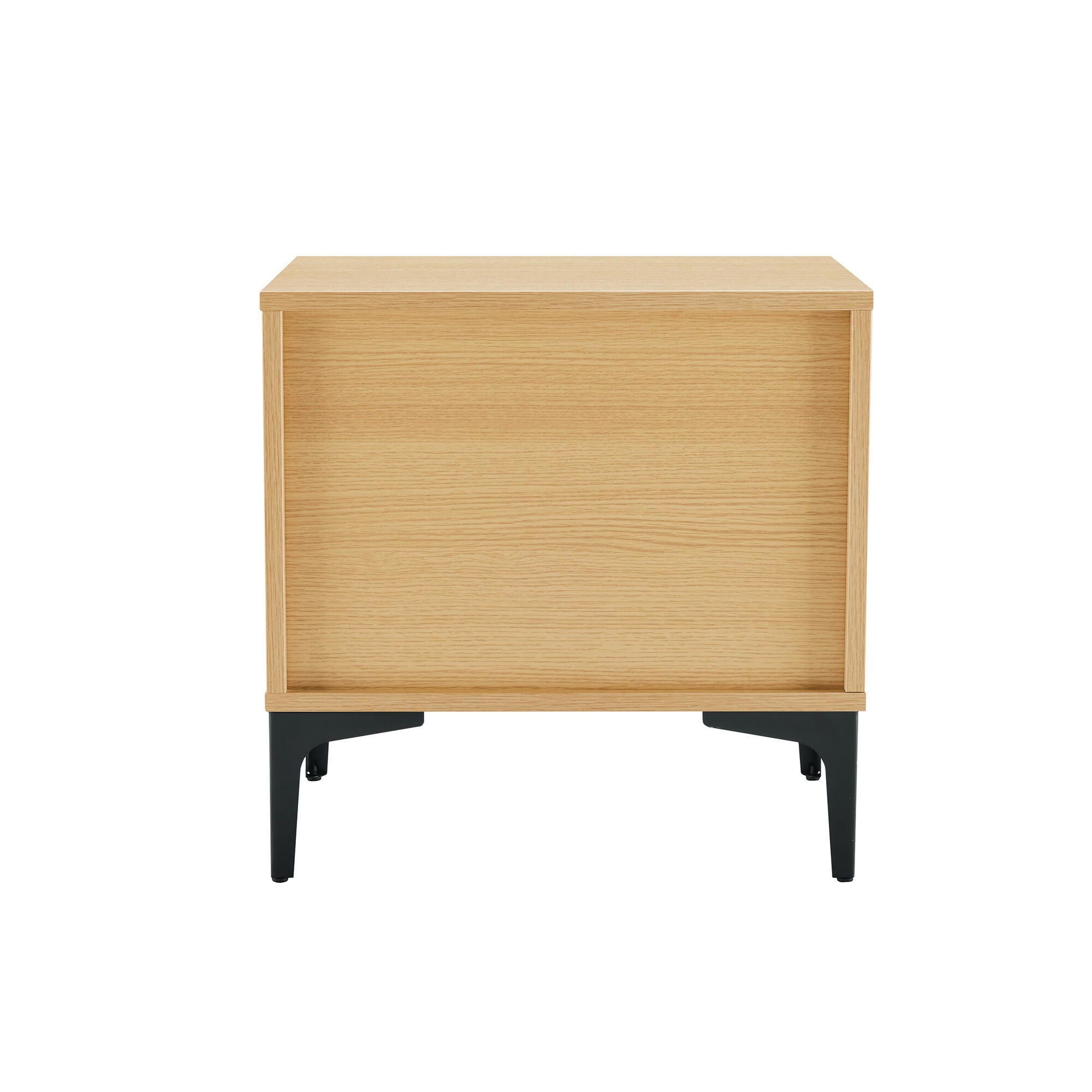 Manhattan Comfort Amara 20" 1 Drawer Nightstand, Natural Oak, large