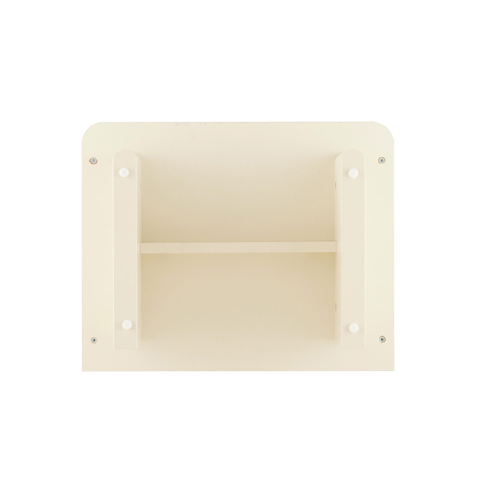 Manhattan Comfort Ella 20" 1 Drawer Nightstand, Cream, large