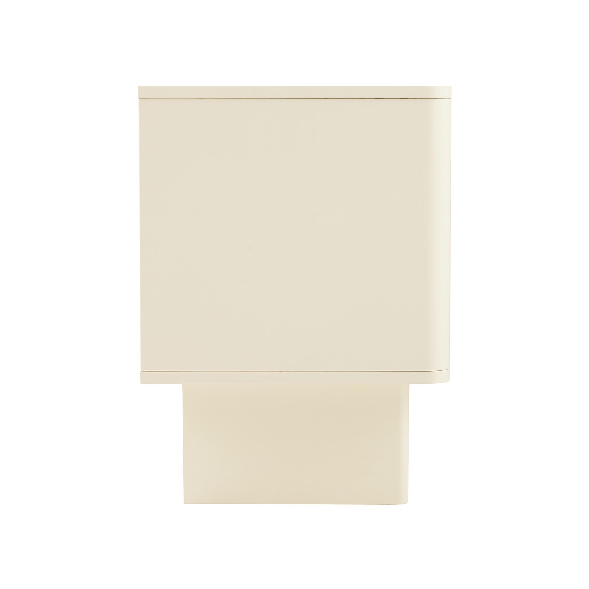 Manhattan Comfort Ella 20" 1 Drawer Nightstand, Cream, large