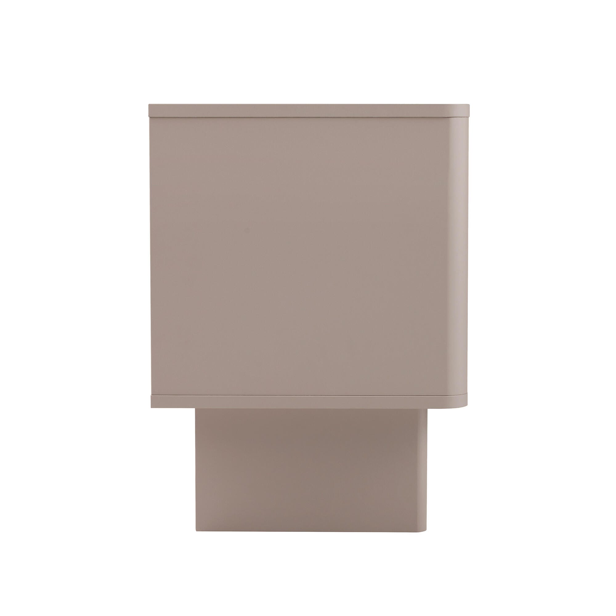 Manhattan Comfort Ella 20" 1 Drawer Nightstand, Mocha, large