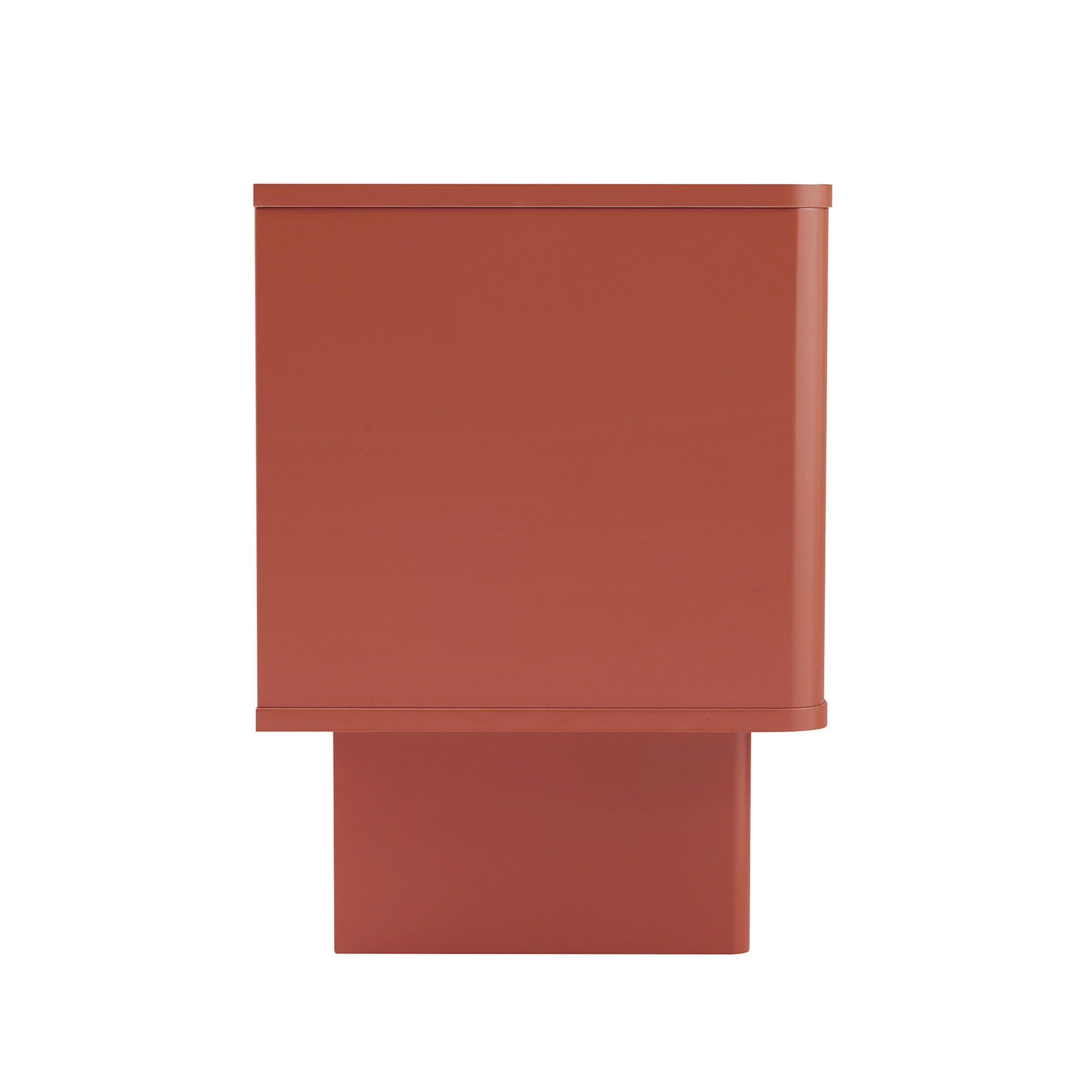 Manhattan Comfort Ella 20" 1 Drawer Nightstand, Terracotta, large