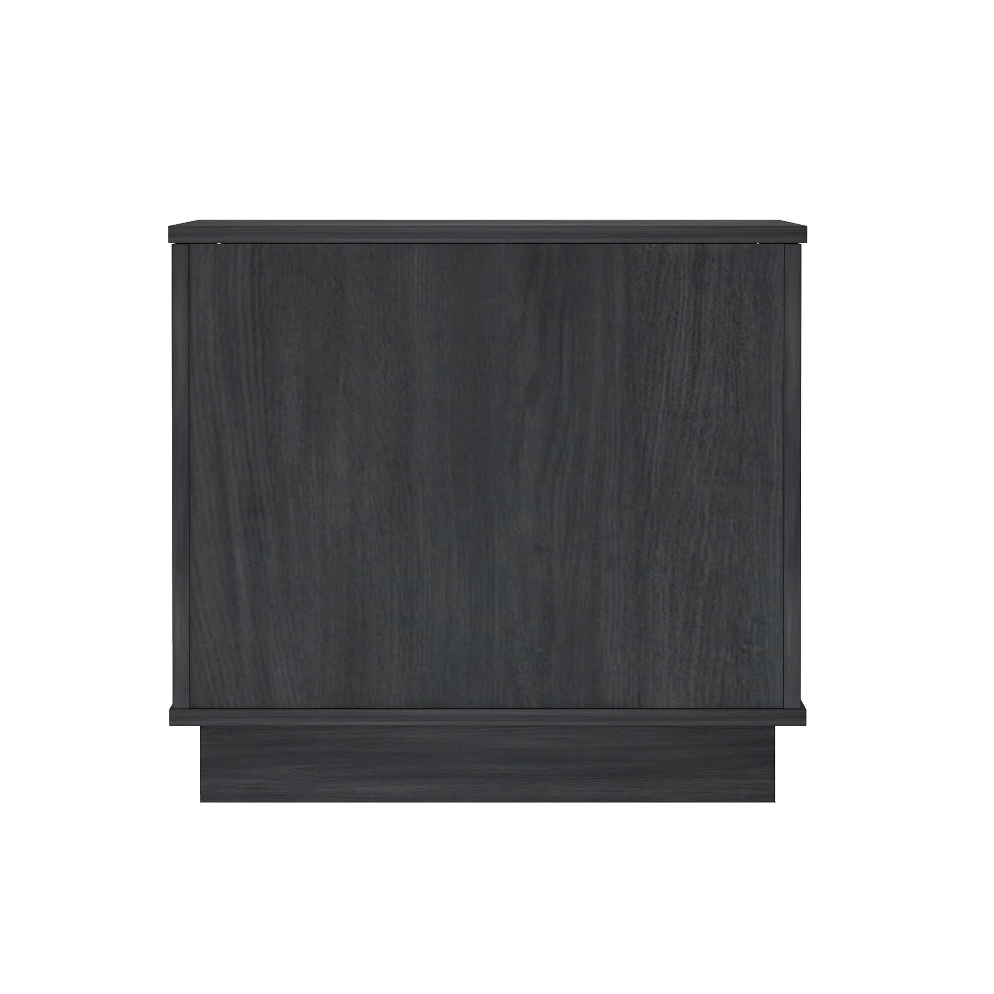 Manhattan Comfort Horizon 22" 2 Drawer Nightstand, Charcoal Gray, large