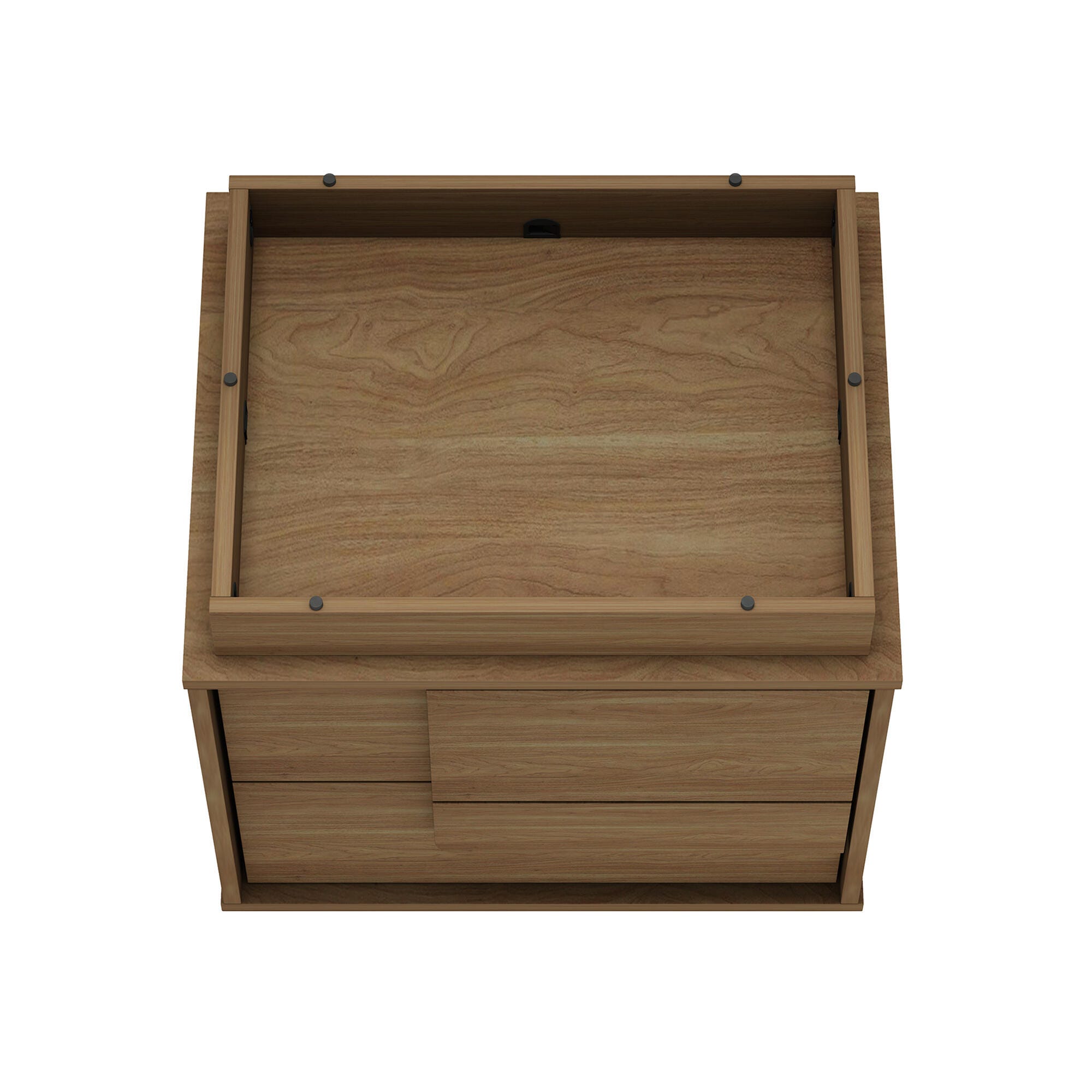 Manhattan Comfort Horizon 22" 2 Drawer Nightstand, Maple, large