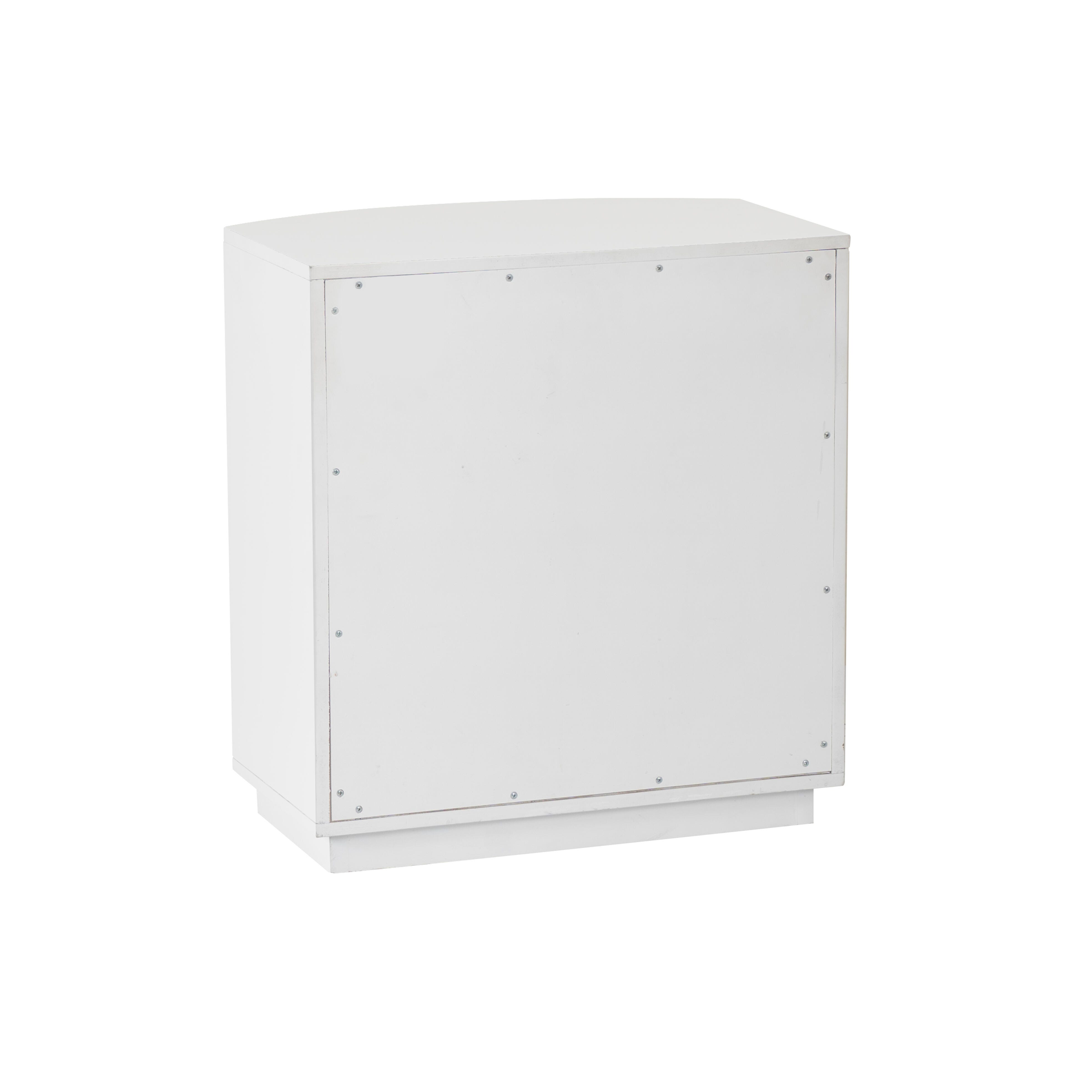 Linon Kara 24" 3 Drawer Nightstand, White, large