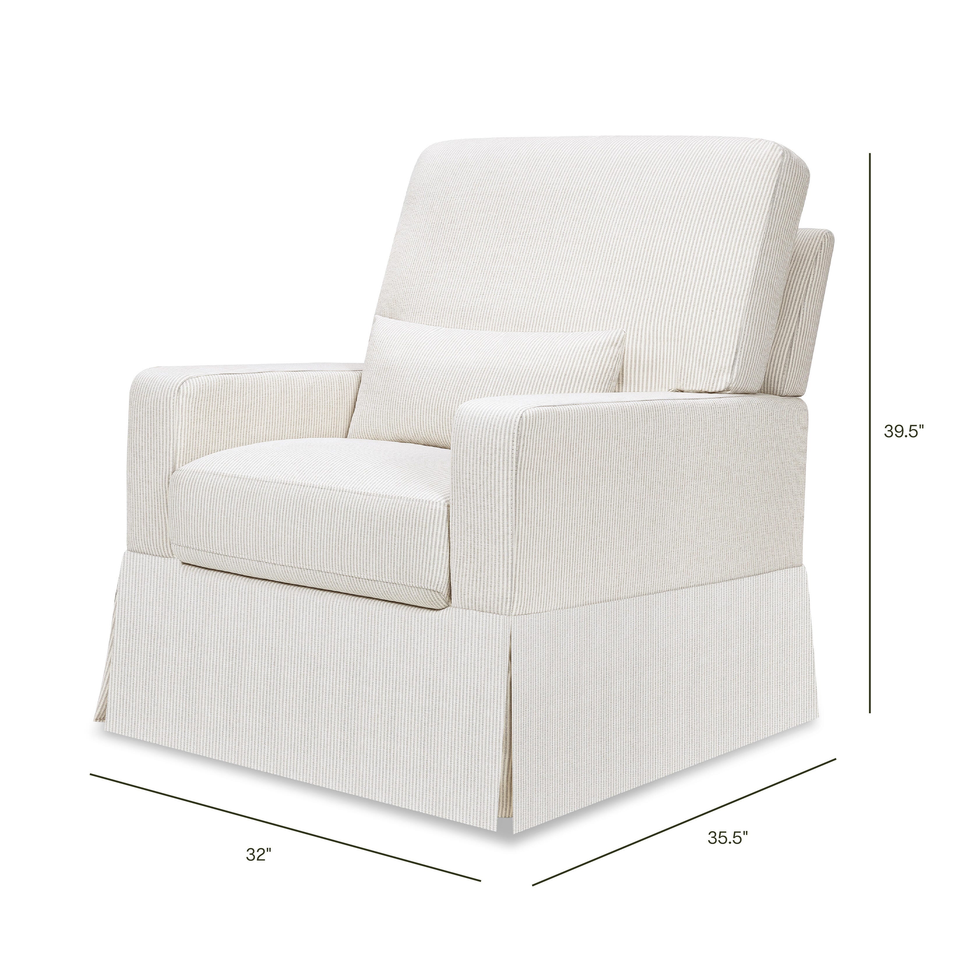 Namesake Crawford Pillowback Comfort Glider, Fog Chatham, large