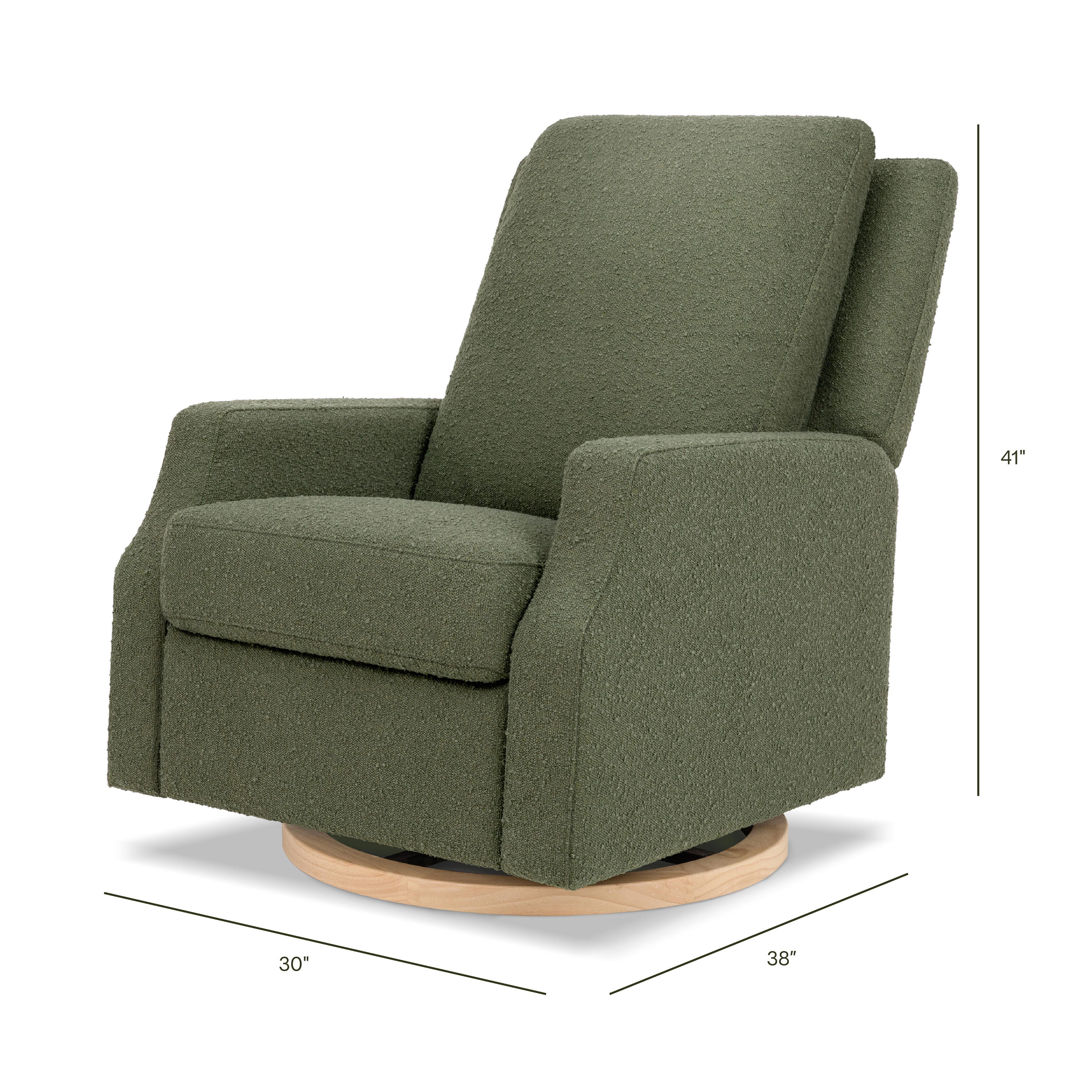 Namesake Manual Recliner, Olive, large
