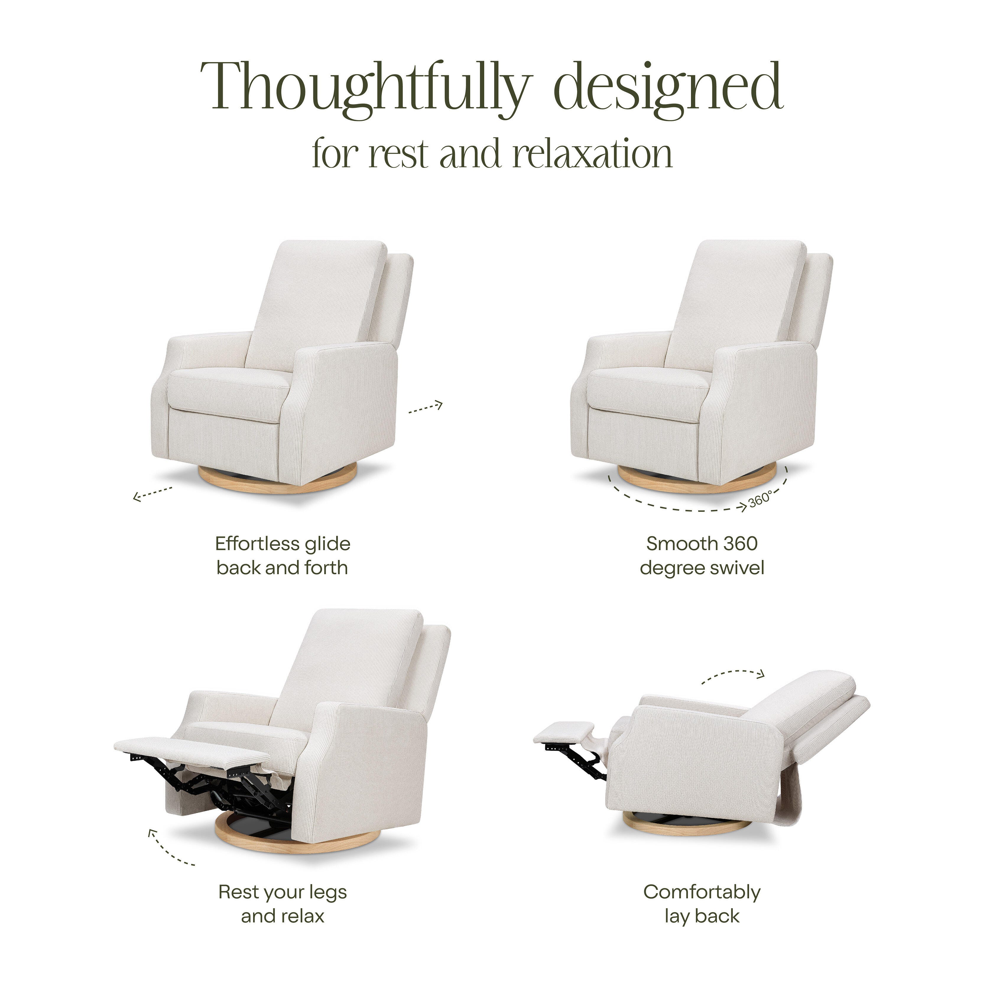 Namesake Manual Recliner, Fog Chatham, large