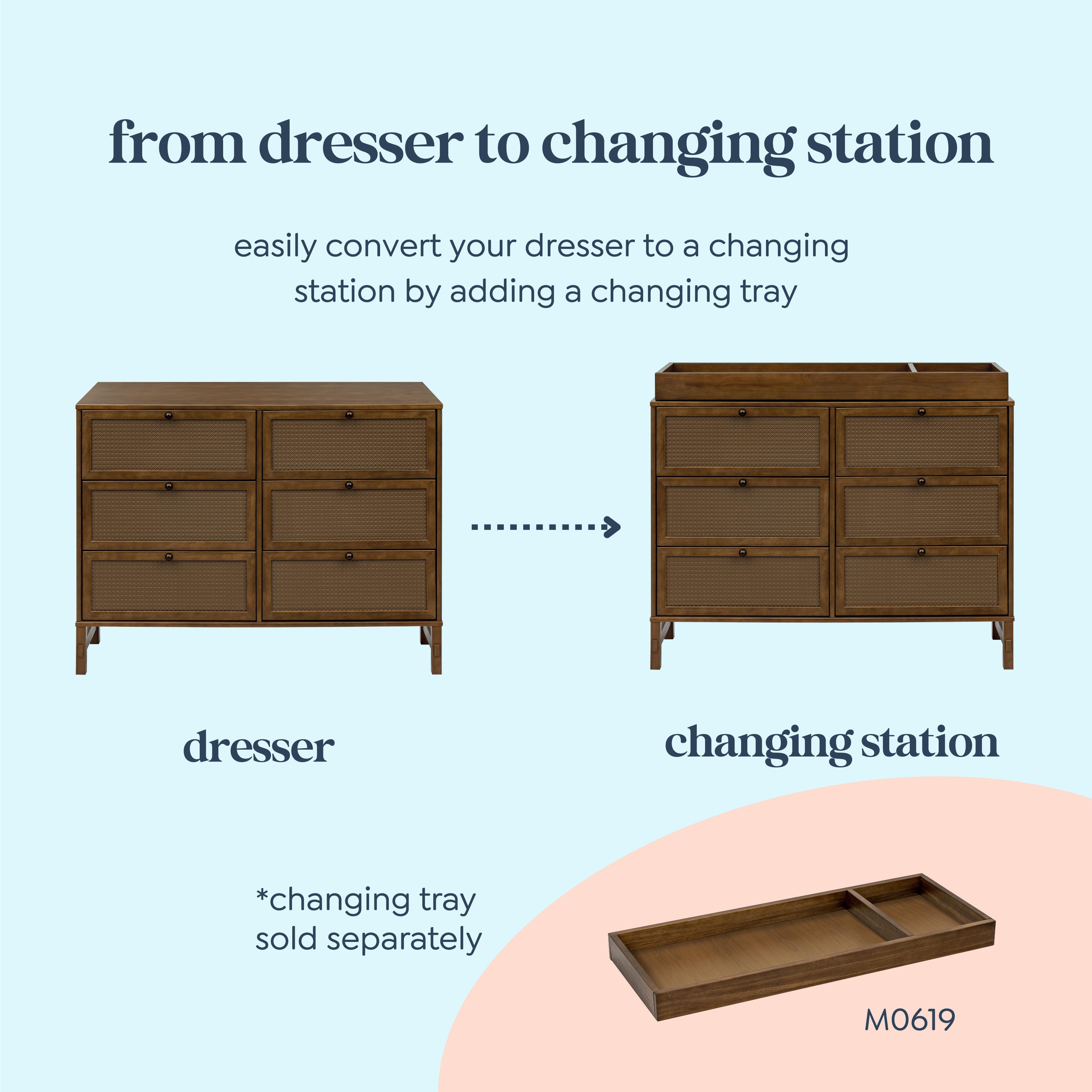 daVinci 18" 6 Drawer Dresser, , large