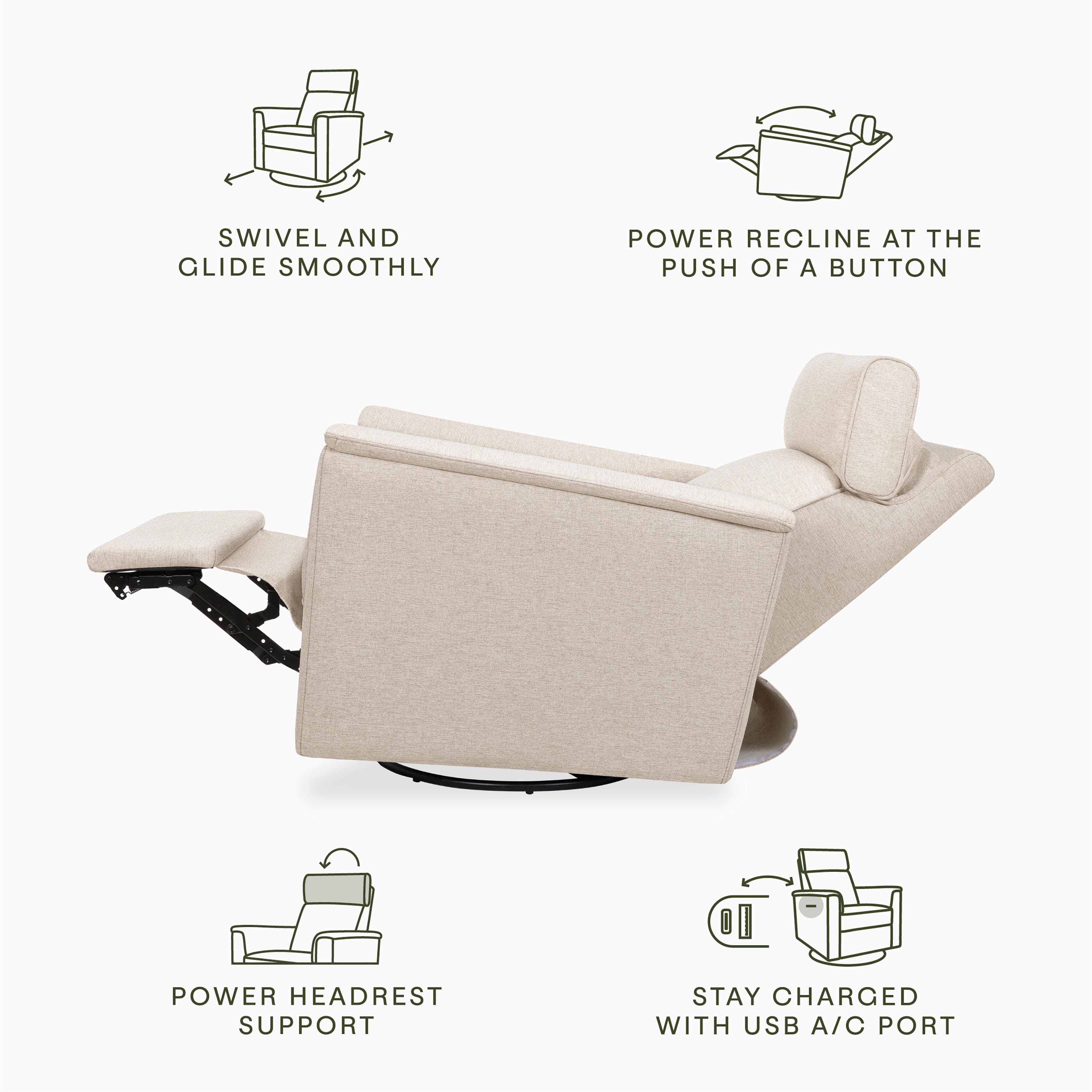 Namesake Power Recliner, Beach, large