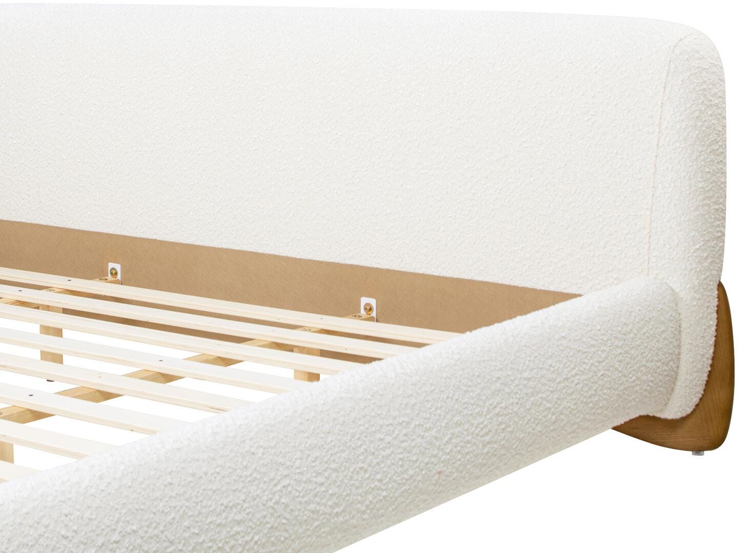 Jennifer Taylor Home Alpine King Upholstered Bed, White, large