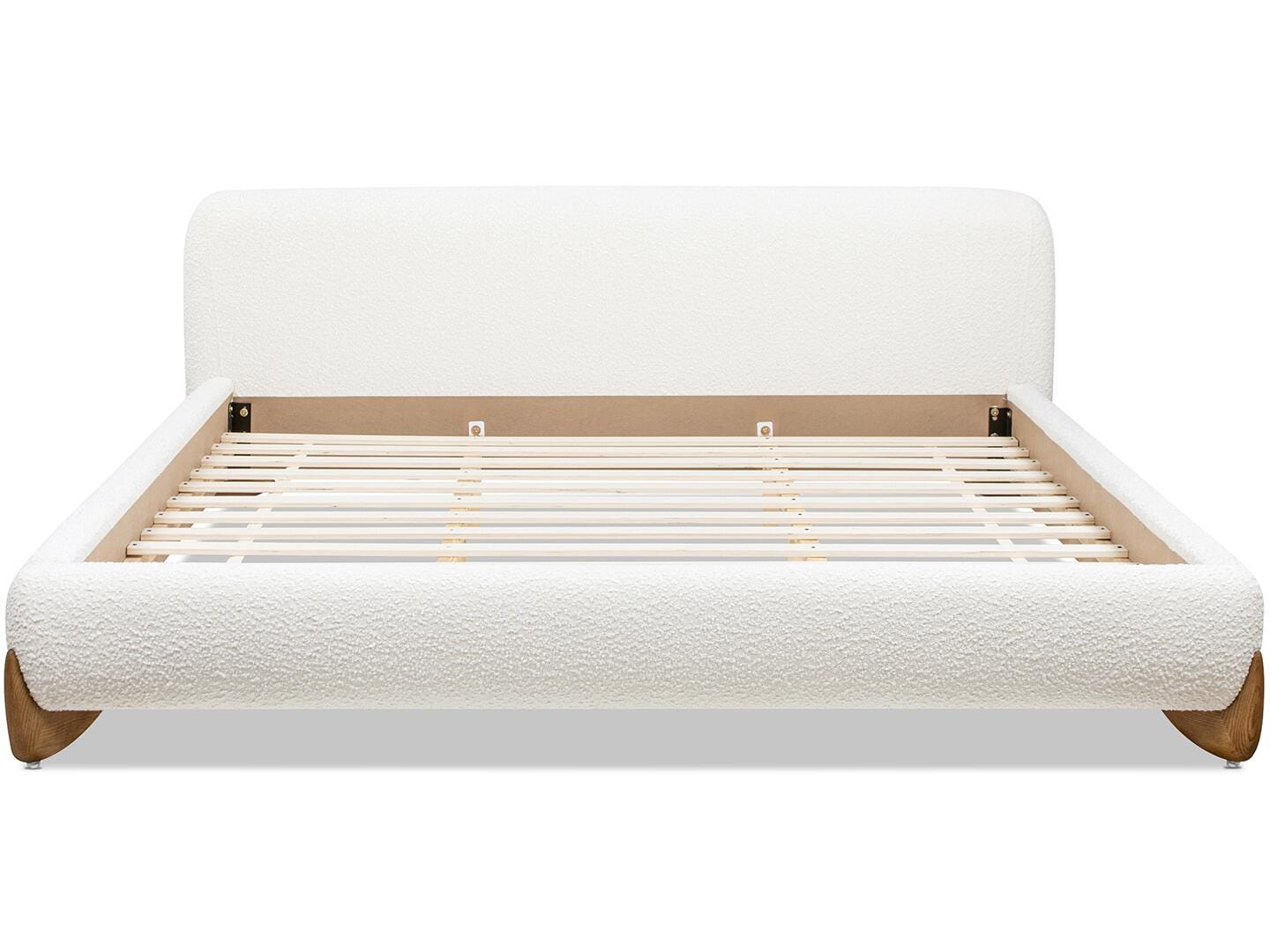 Jennifer Taylor Home Alpine King Upholstered Bed, White, large