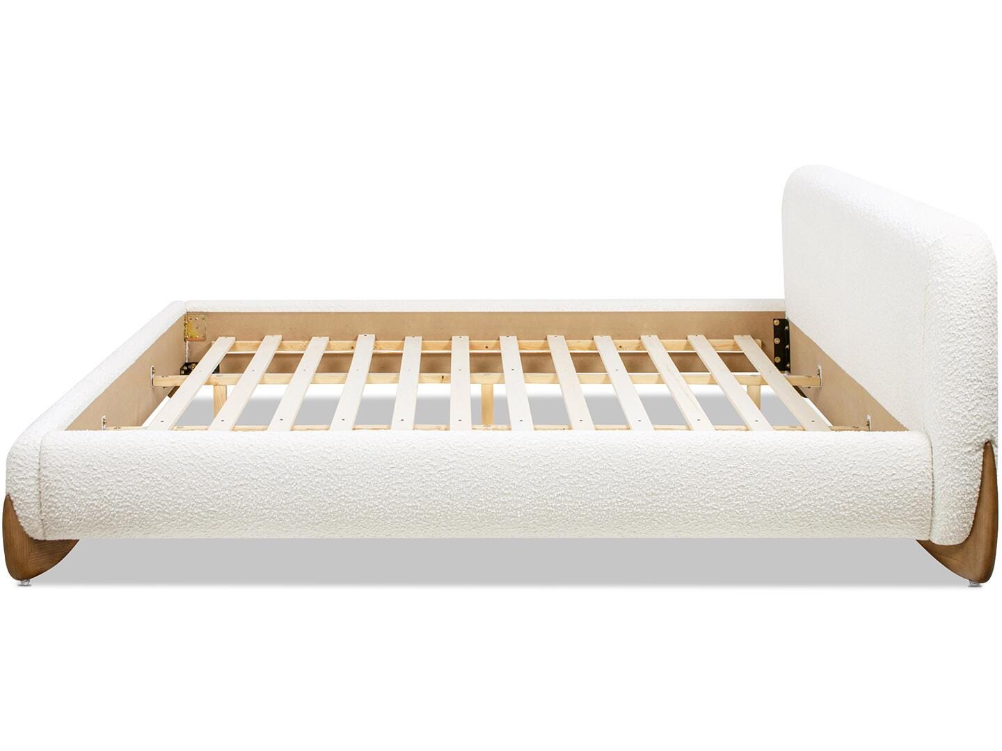 Jennifer Taylor Home Alpine King Upholstered Bed, White, large