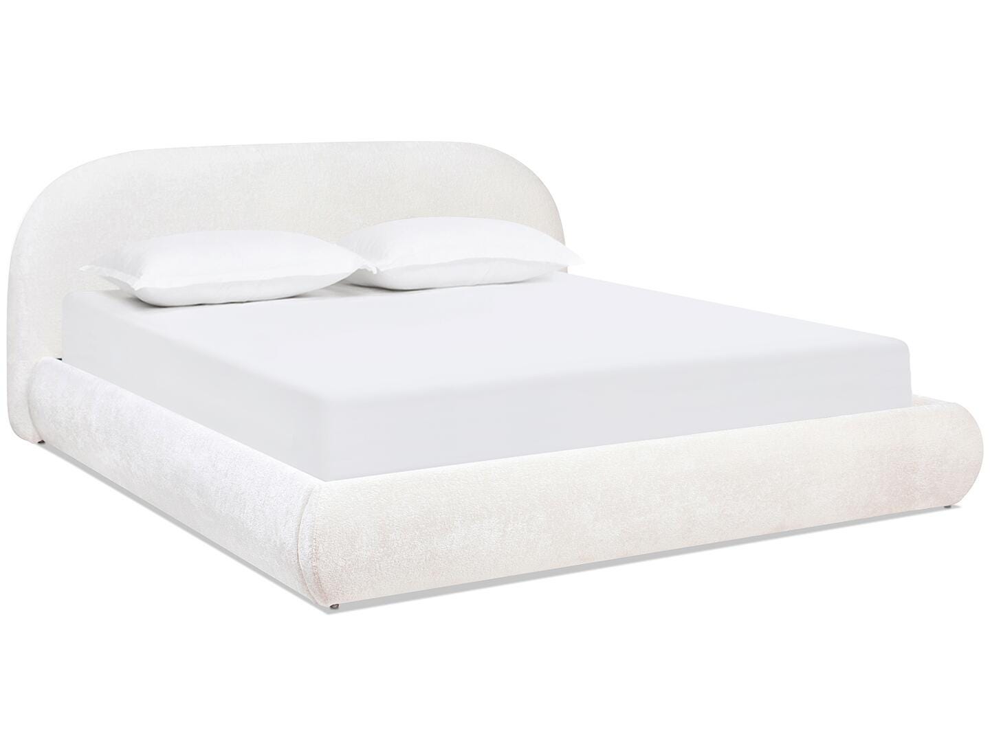Jennifer Taylor Home Archie King Upholstered Bed, Almond White, large