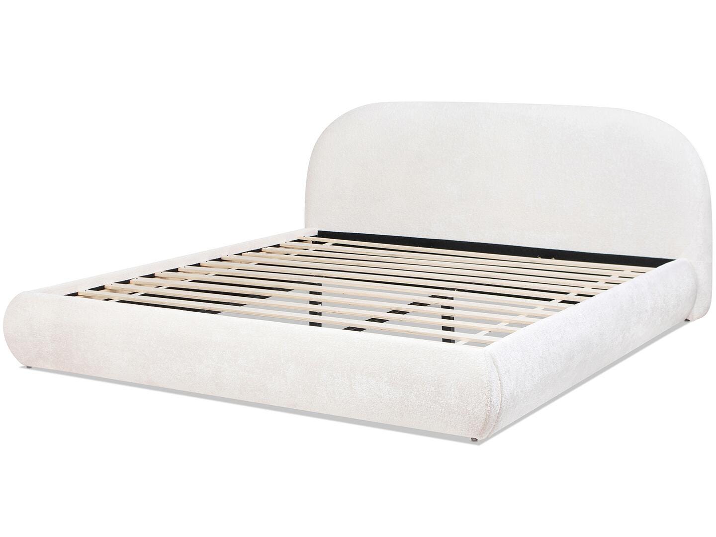 Jennifer Taylor Home Archie King Upholstered Bed, Almond White, large