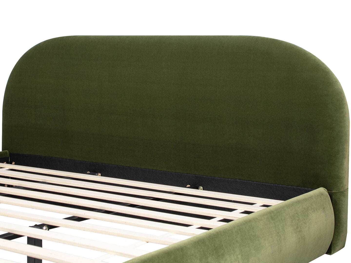 Jennifer Taylor Home Archie King Upholstered Bed, Olive Green, large