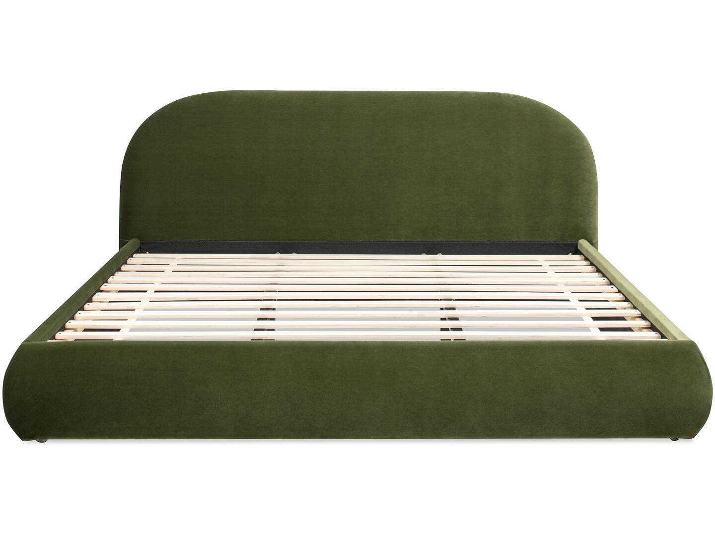Jennifer Taylor Home Archie King Upholstered Bed, Olive Green, large