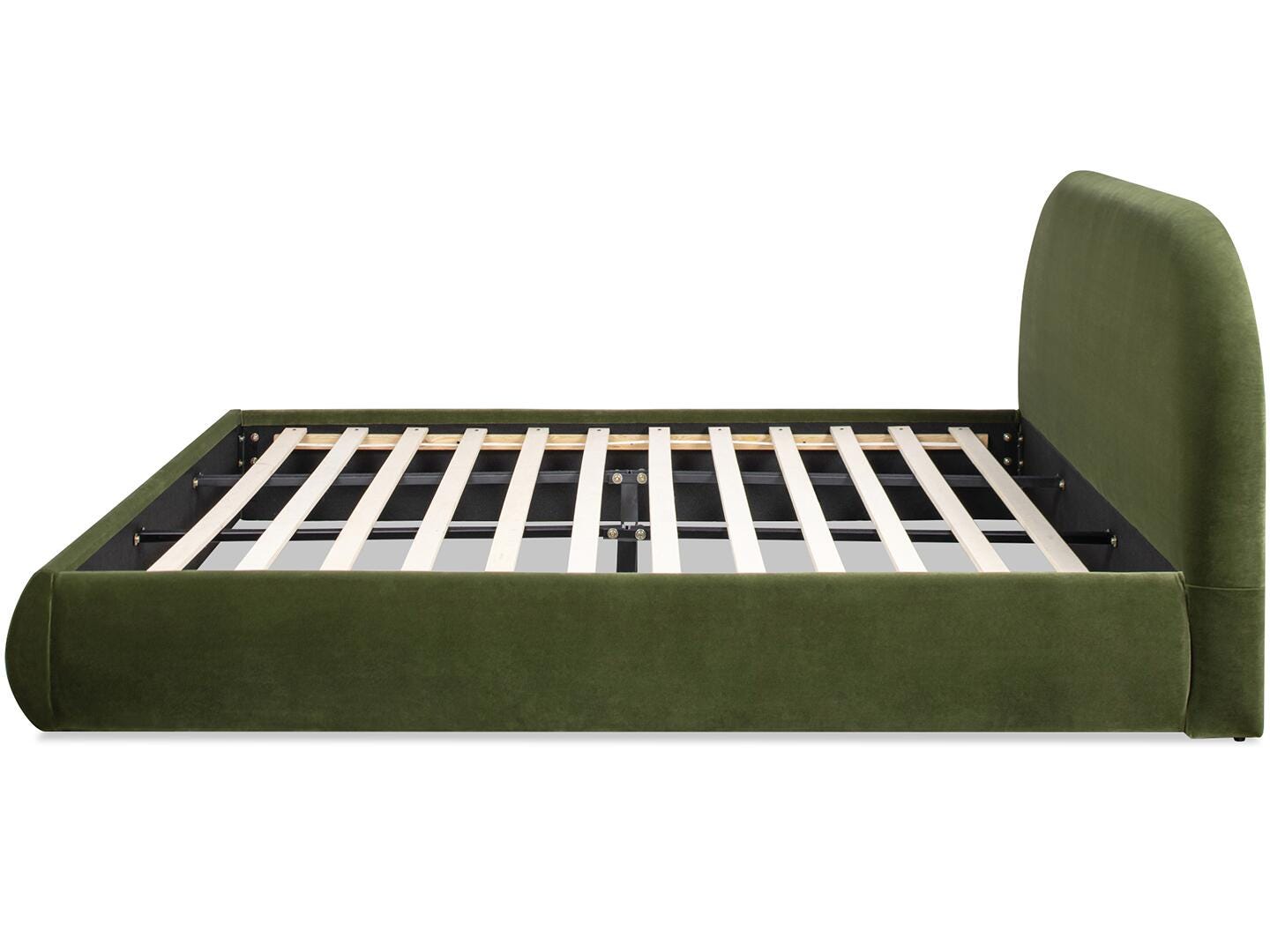 Jennifer Taylor Home Archie King Upholstered Bed, Olive Green, large