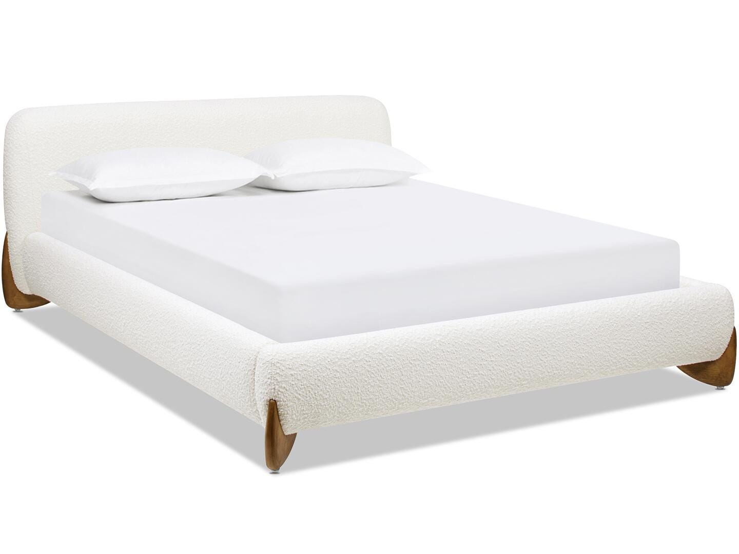 Jennifer Taylor Home Alpine Queen Upholstered Bed, White, large